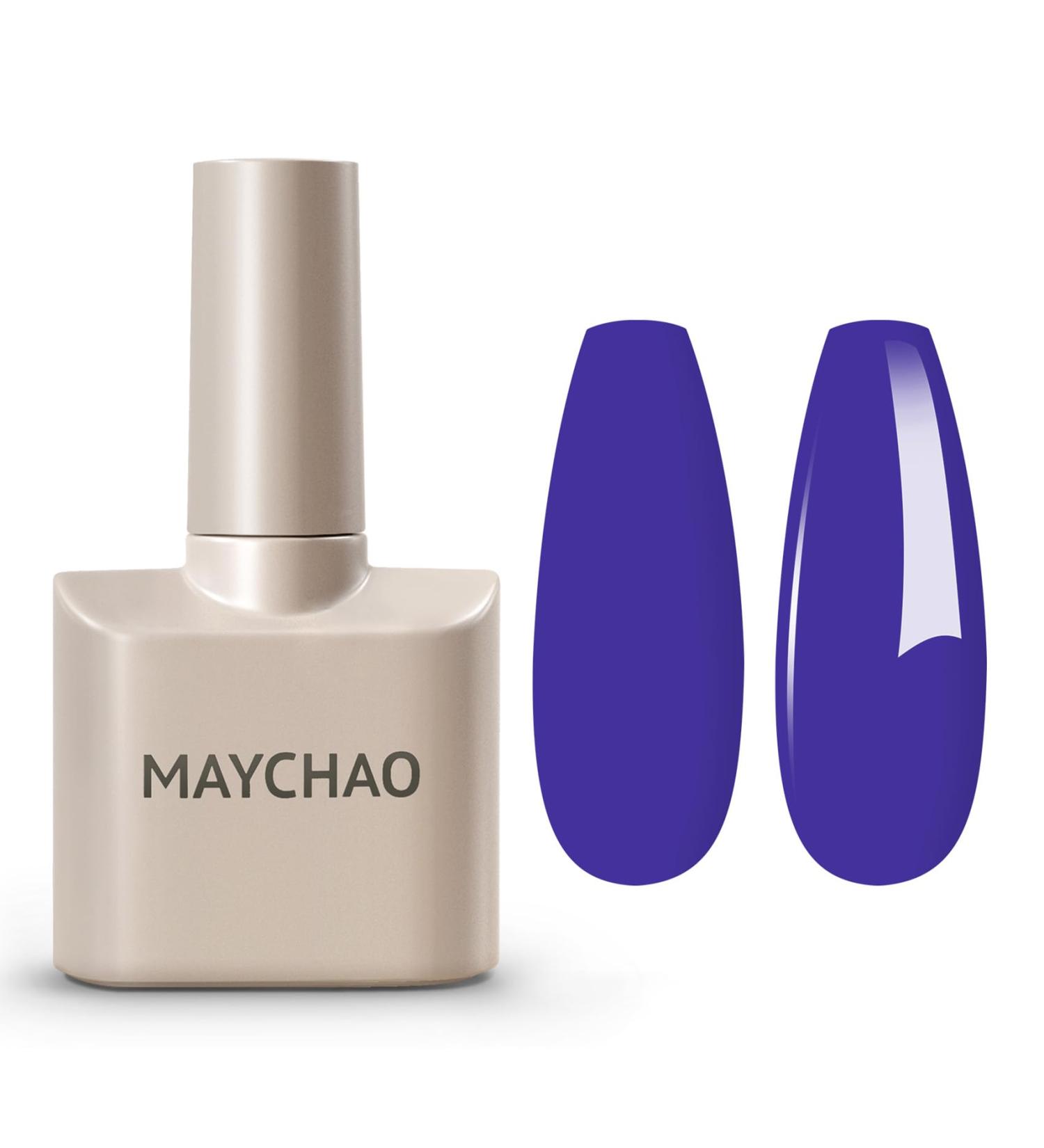 MAYCHAO Indigo Gel Nail Polish 15ML Purple Gel Polish Soak Off UV LED Nail Polish Nail Art Starter Manicure Salon DIY at Home 0.5 OZ - Buy Online on SooperMarket.com