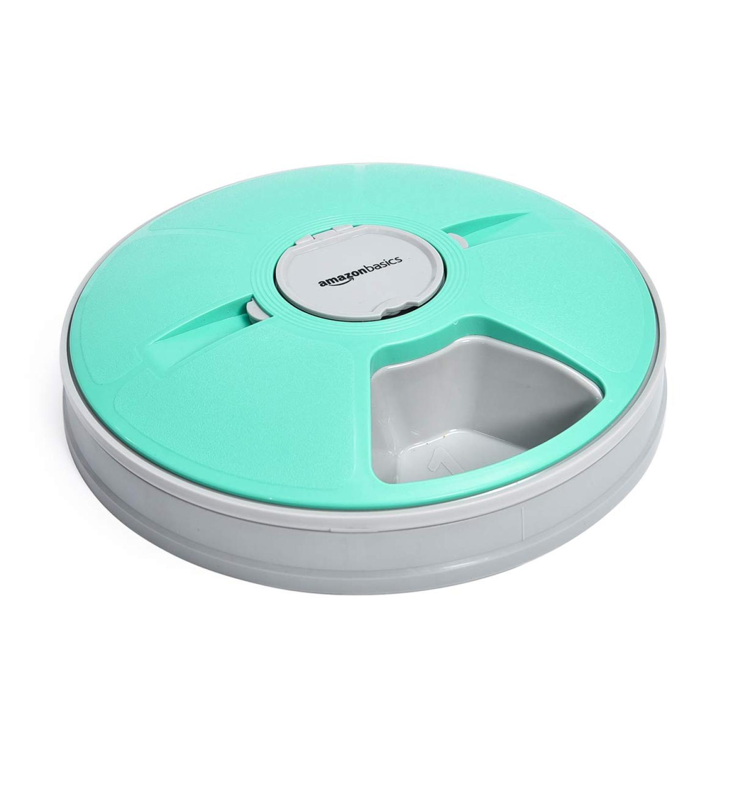 Amazon Basics Automatic Pet Feeder - 6 Portions Teal - Buy Online on SooperMarket.com