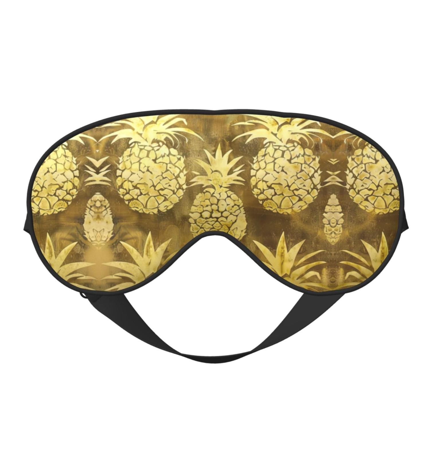 SSIMOO Gold Pineapple Eye Mask - Soft Breathable Sleep Patch for Women | Perfect for Travel & Relaxation - Buy Online on SooperMarket.com