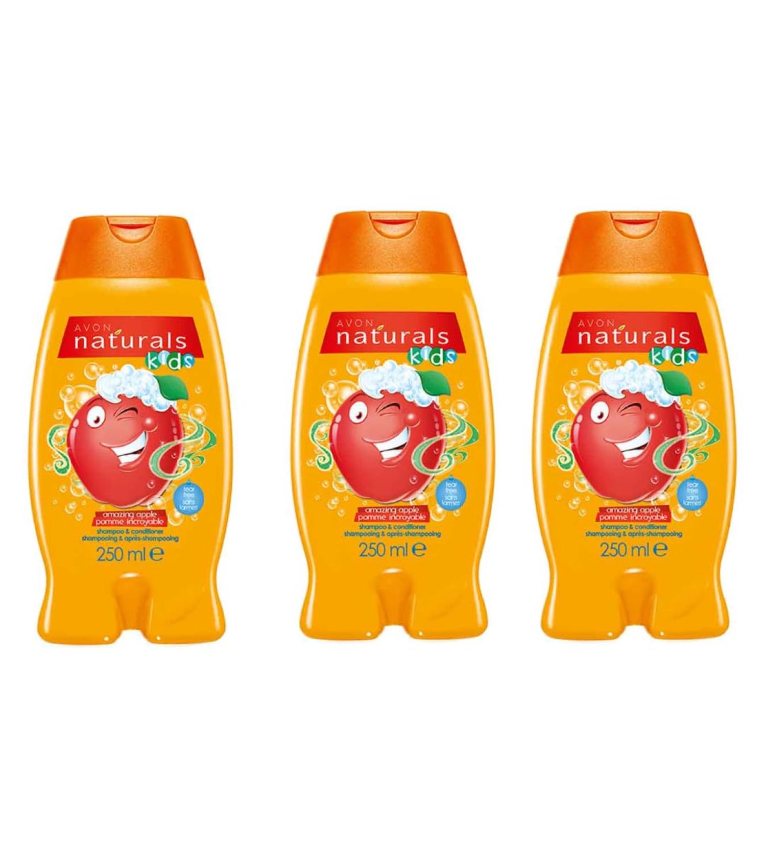 3 pack of Kids 2-in-1 Shampoo & Conditioner. Amazing Apple scent. 250ml x 3 - Buy Online on SooperMarket.com