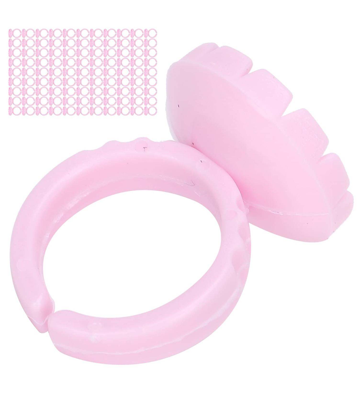 Eyelash Extension Glue Ring Cup 1.5cm / 0.6in Stable Wearing Easy To Wear Eyelash Glue Ring Cup Strong Flexibility for Professional Use(Pink 100 pcs a pack) - Buy Online on SooperMarket.com