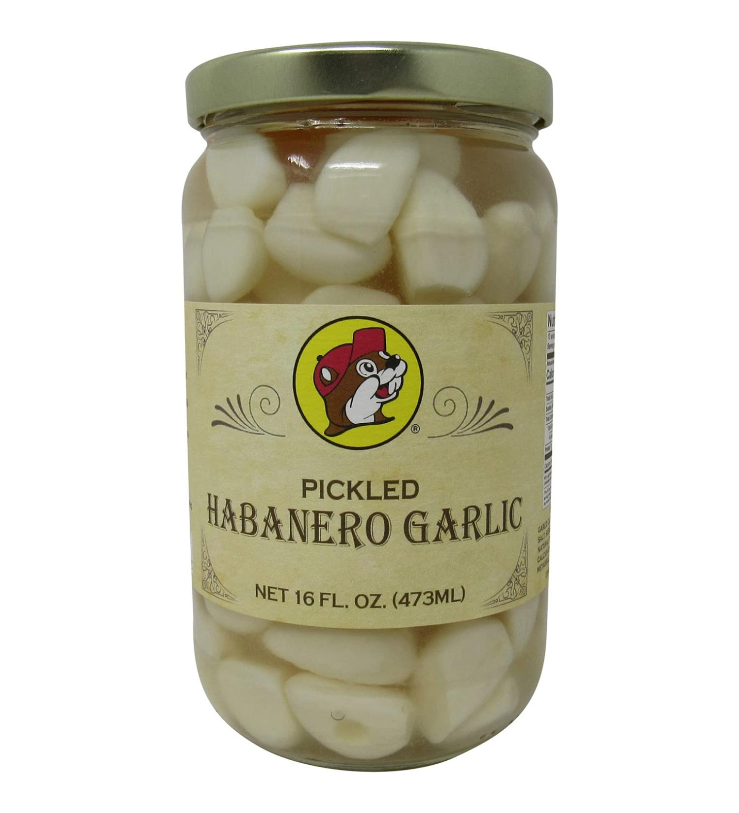 Buc-ee's Habanero Garlic Pickles | Gluten Free | No High Fructose Corn Syrup | 16 oz Resealable Jar - Buy Online on SooperMarket.com