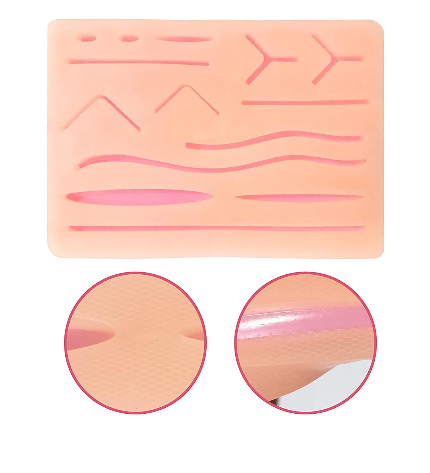 Suture Practice Pads 3 Layer with 14 Wounds - 5x7 Suture Practice Kit for Medical Training by Students and Veterinarians - Buy Online on SooperMarket.com