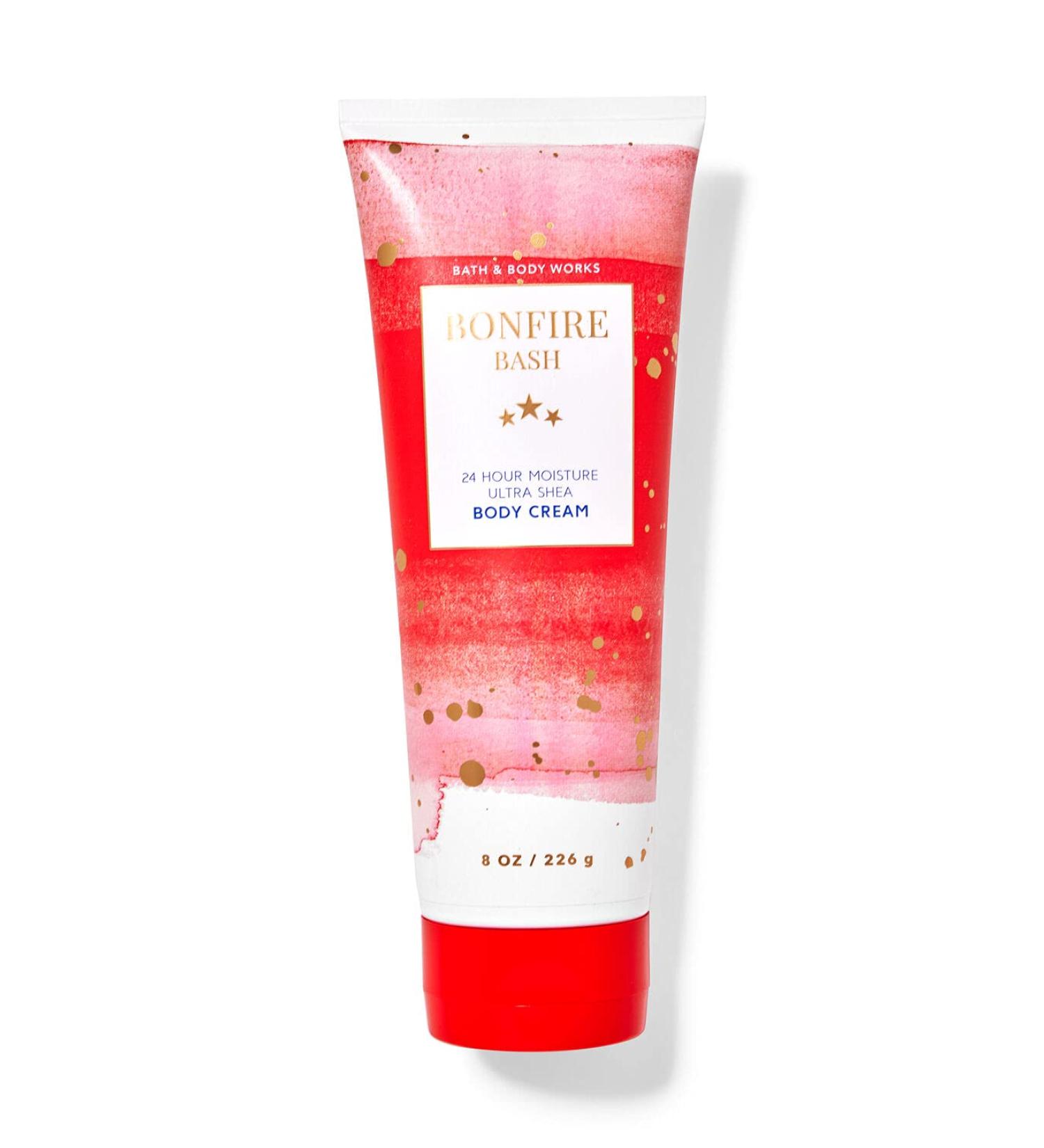 Bath & Body Works Bonfire Bash Body Cream 8 Ounce Full Size (Packaging Varies)