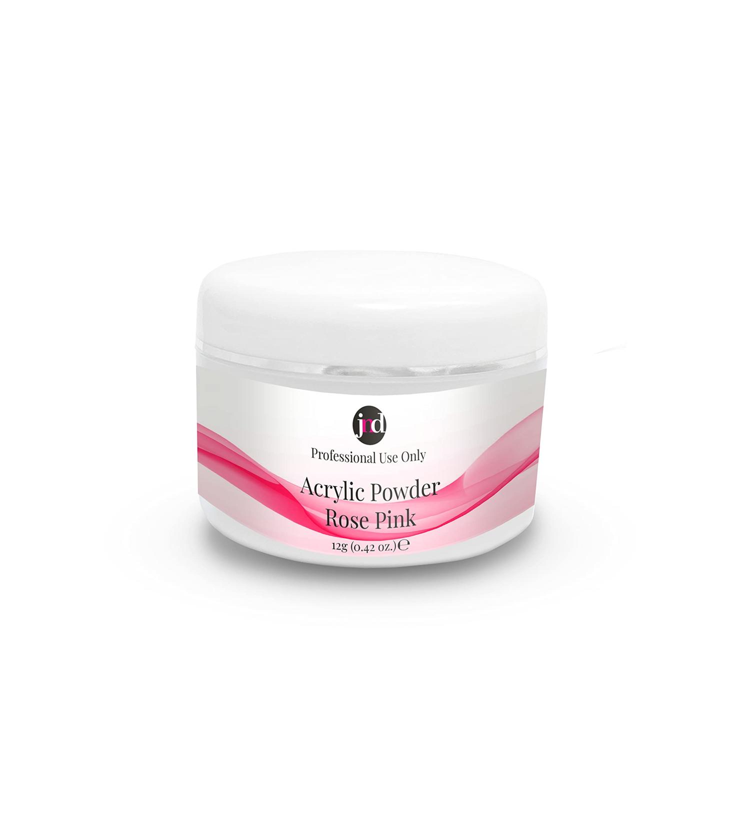 New* JND Acrylic Powder Professional Salon Quality Acrylic Nails Extension Nail Art (12 grams Rose Pink) 12 g (Pack of 1) Rose Pink