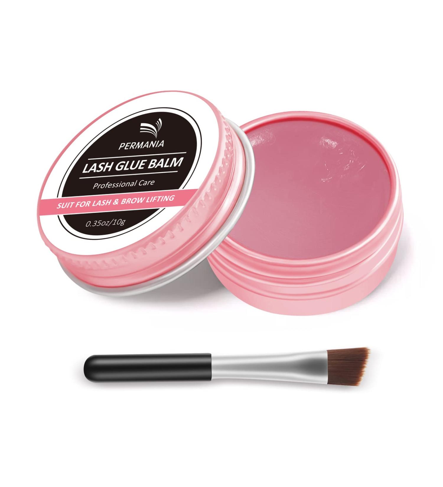 PERMANIA Lash Lift Balm Glue - 0.35oz/10g Strong Viscosity Adhesive for Lash Perm Kit (Rose) - Buy Online on SooperMarket.com