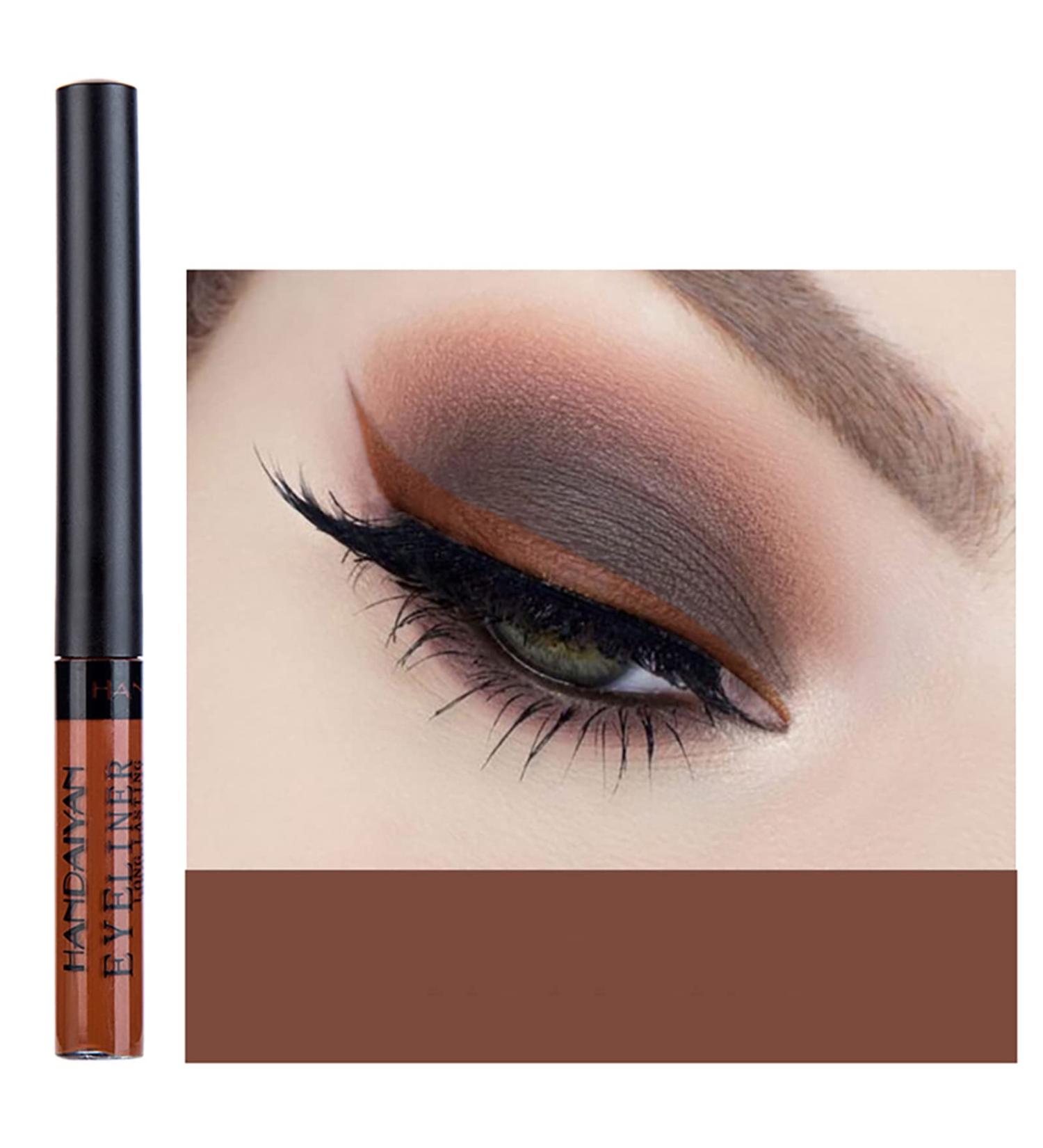 DekRion Liquid Eyeliner - Matte Brown Waterproof High-Pigmented Colorful Eyeliner | 1PC - Buy Online on SooperMarket.com