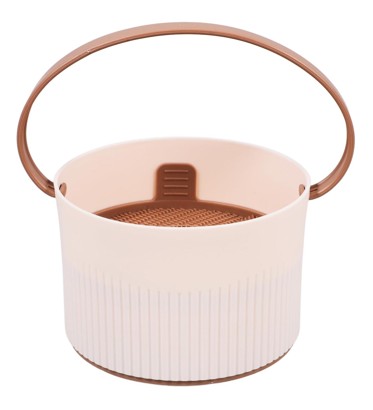 NOLITOY 3-in-1 Makeup Brush Cleaner Mat & Bowl - Silicone Organizer for Easy Cleaning & Air Drying Cosmetic Brushes - Buy Online on SooperMarket.com