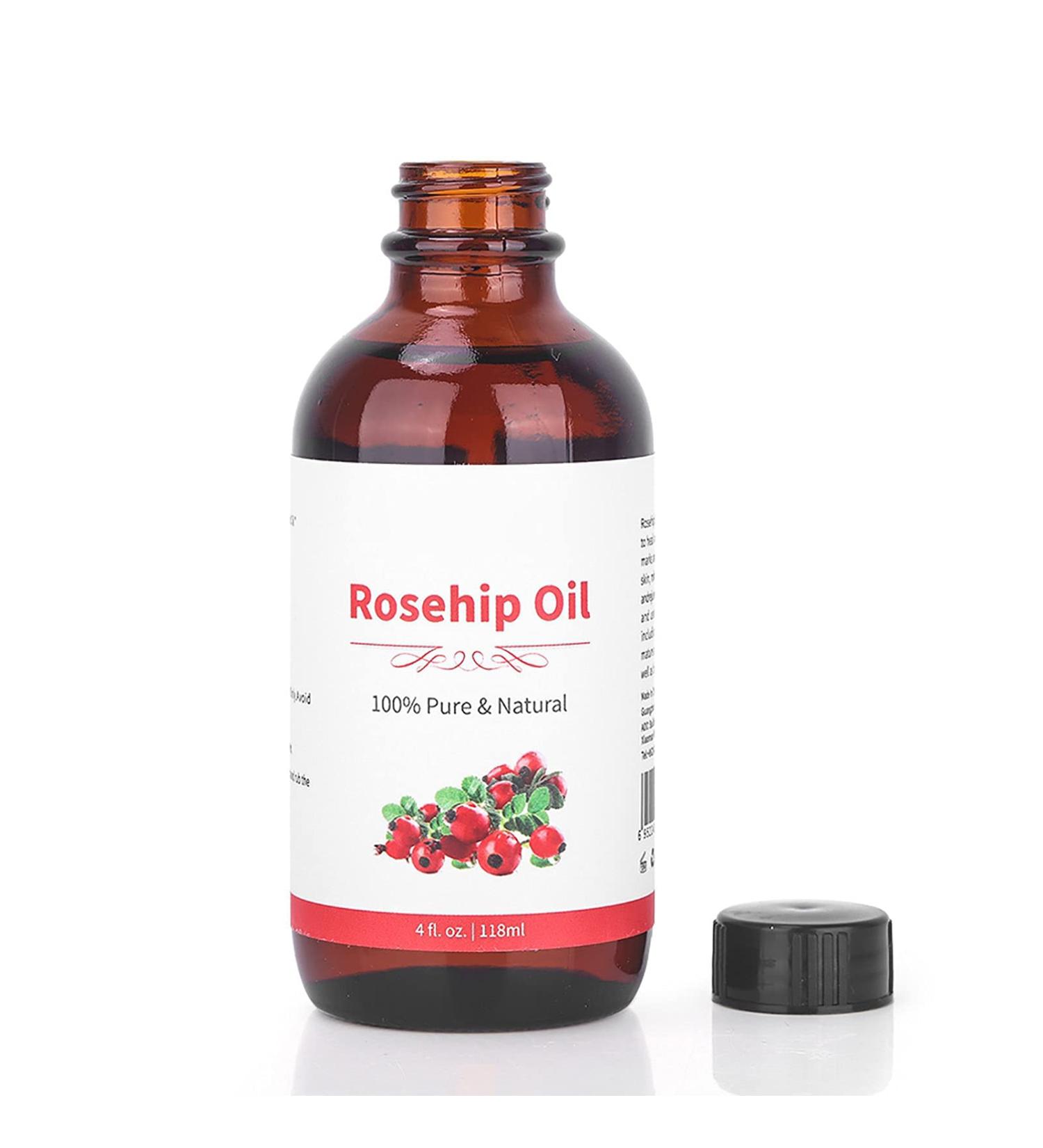 Rosehip Oil 118 ml - Natural Anti-Aging Moisturizing Massage & Spa Essential Oil for Aromatherapy - Buy Online on SooperMarket.com