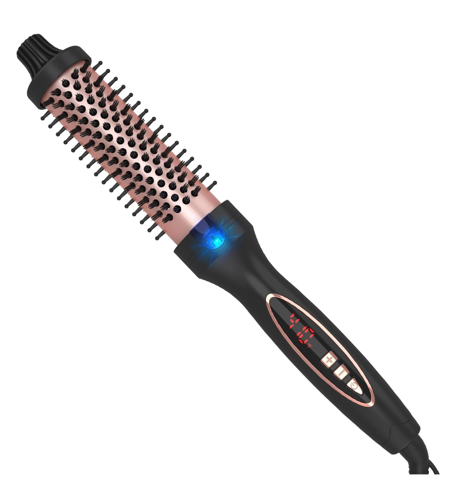 Upgrade 1.25-Inch Thermal Brush for Loose Curls | 9 Heat Settings | Tourmaline Ionic Curling Iron | Dual Voltage for Travel - Buy Online on SooperMarket.com