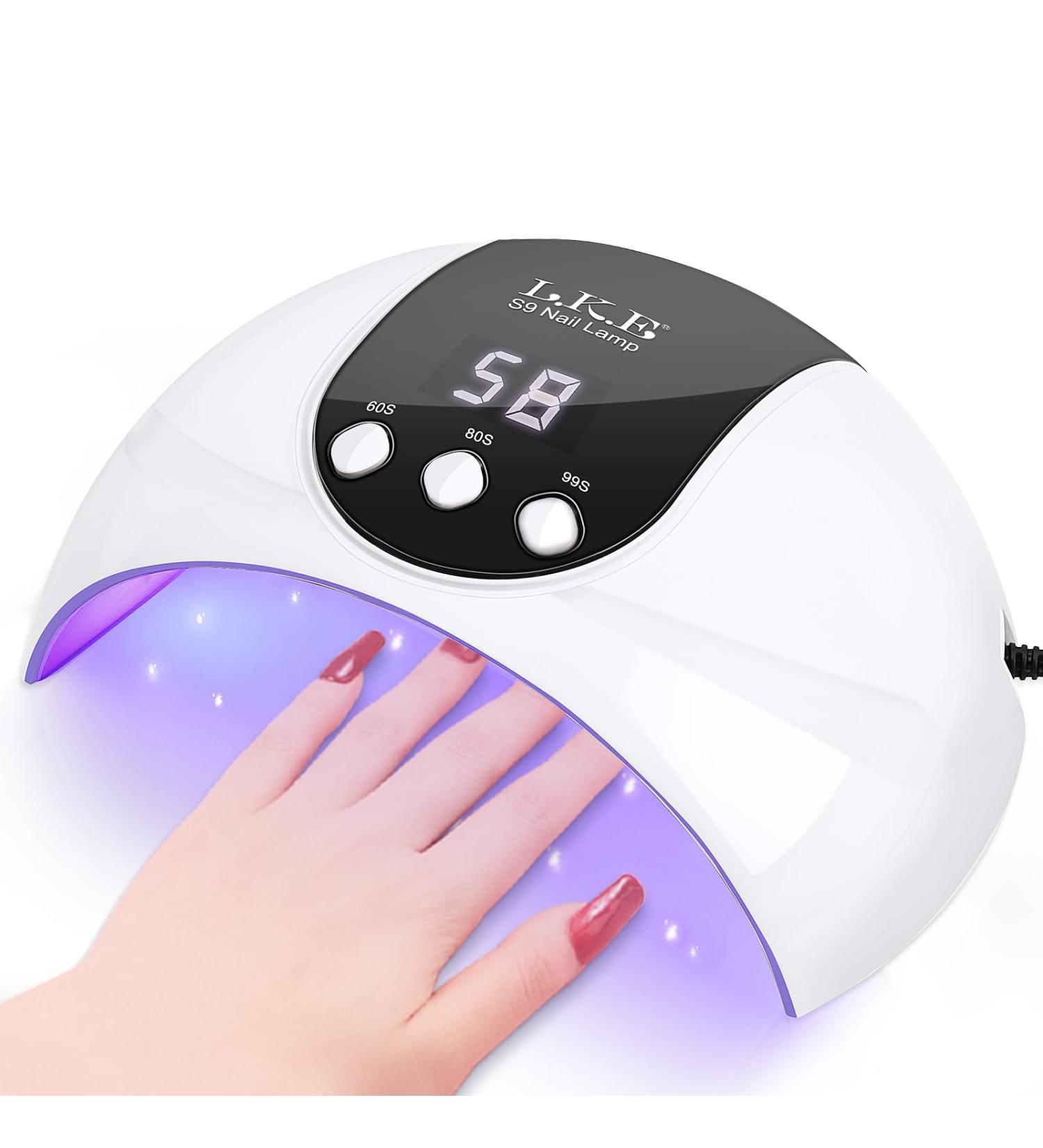 UV Nail Lamp Nail Dryer 54W UV Lamps for Gel Nails Nail UV Lamp Led Nail Lamp with 3 Timer Auto Sensor LCD Screen USB Plug Gel Nail Curing Lamp Led Gel Nail Lamp Nail Dryer White - Buy Online on SooperMarket.com