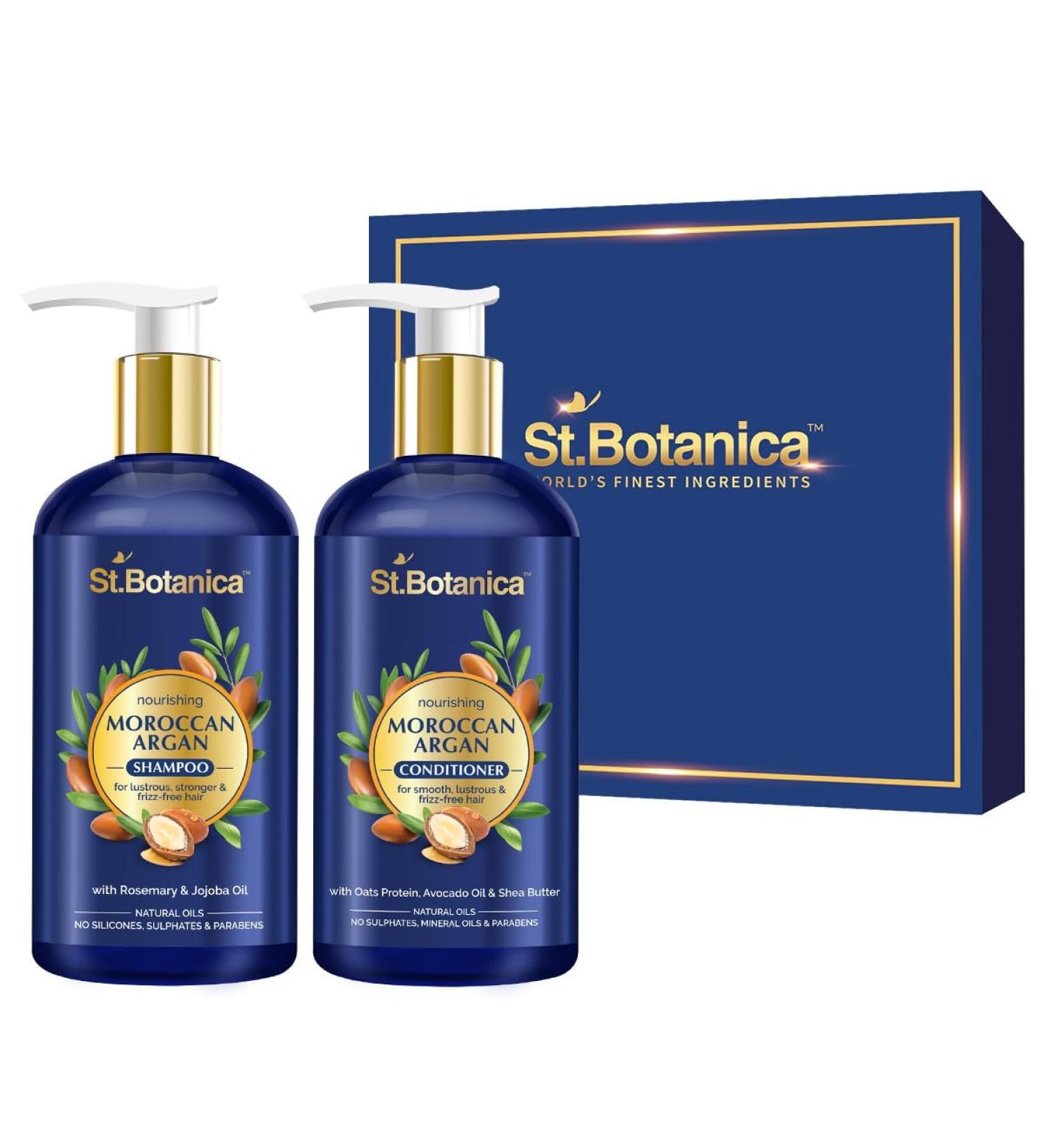 StBotanica Moroccan Argan Hair Shampoo & Conditioner Set - Nourishing 300ml for Healthier Hair - International Shipping Available - Buy Online on SooperMarket.com