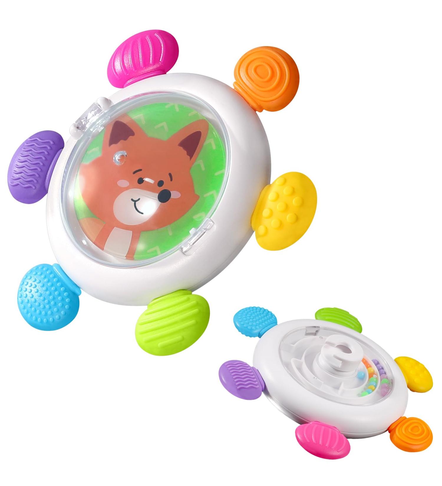 Echocube Suction Toy for Babies | Rotating Sensor & Gyroscope Fidget Spinner | Early Education & Swimming Toys for Kids - Buy Online on SooperMarket.com