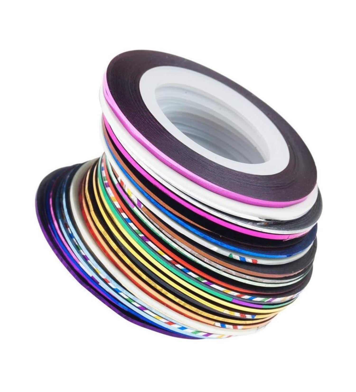 Nail Striping Tape Nail Art Striping Decals Nail Line Sticker DIY Nail Tip Decoration 32PCS Nail Striping Tape - Buy Online on SooperMarket.com