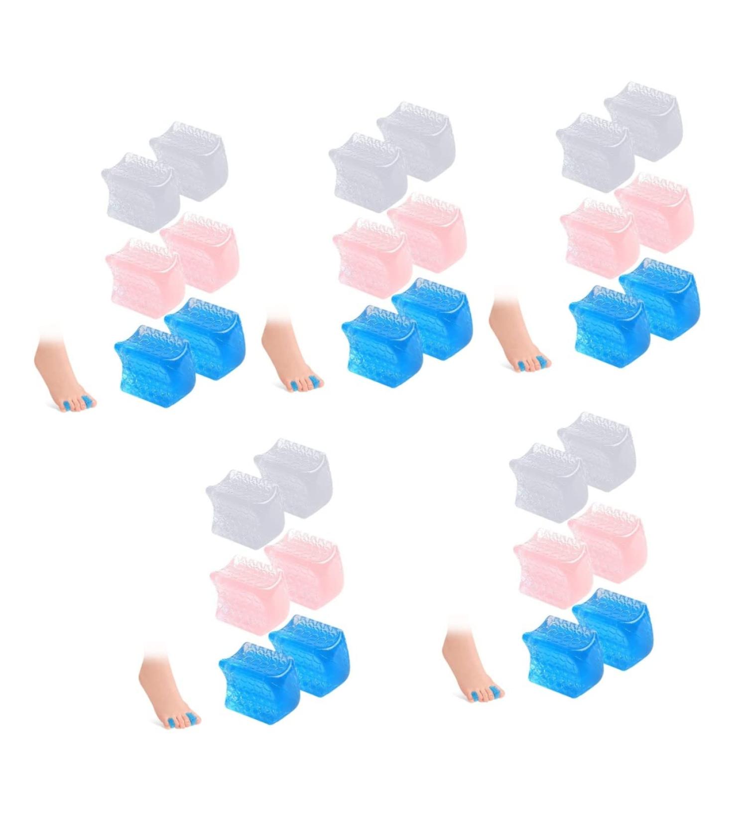 FOMIYES 30 Pcs Eversion Toe Separator Pedicure Tools Set for Correcting Bunions and Overlapping Toes - 5 Sets of Orthopedic Toe Spacers and Bunion Straightener Pads - Buy Online on SooperMarket.com