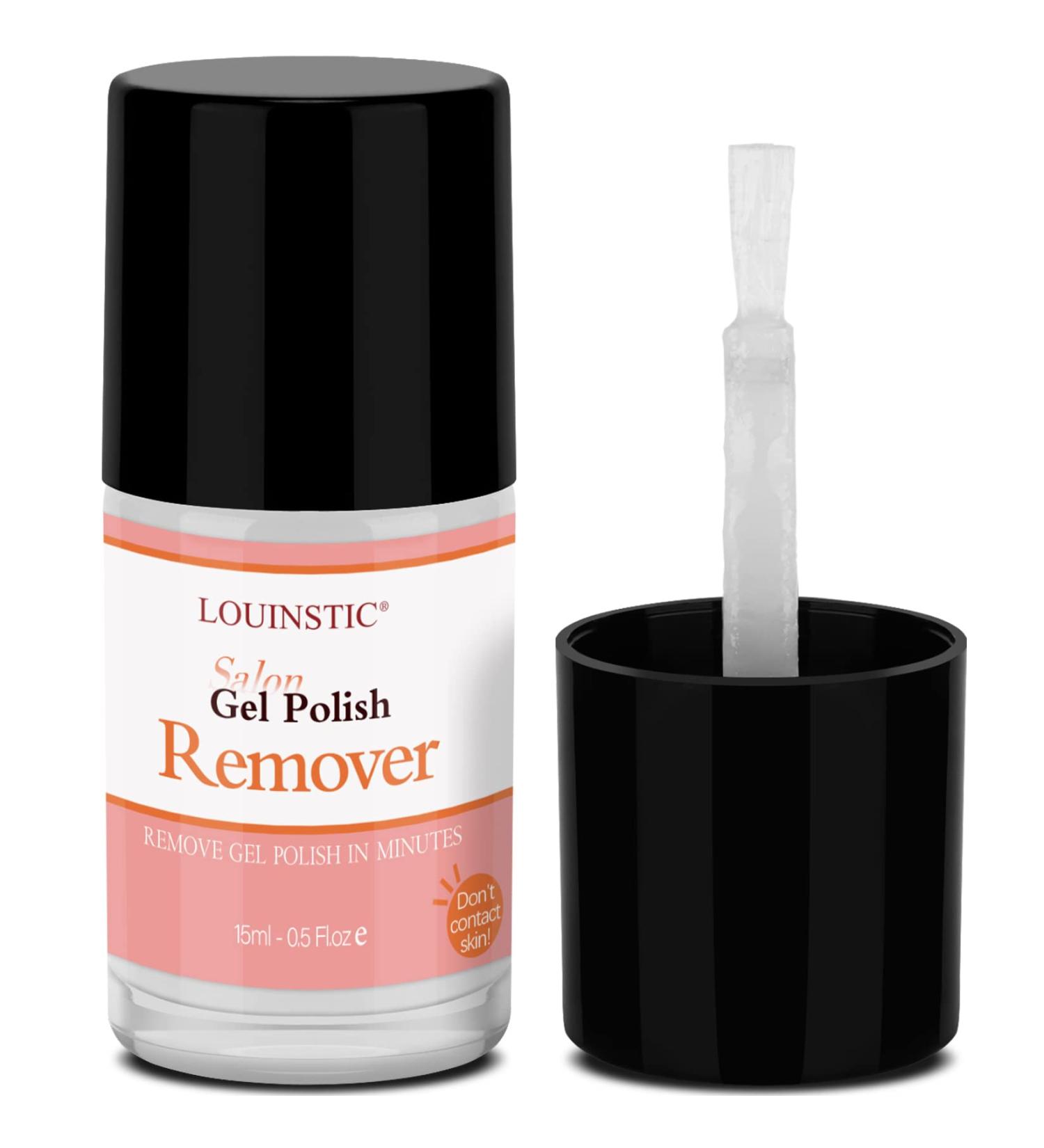 LOUINSTIC Gel Polish Remover 0.5oz - Fast & Gentle Nail Gel Remover | 3-5 Minute Removal Time - Buy Online on SooperMarket.com