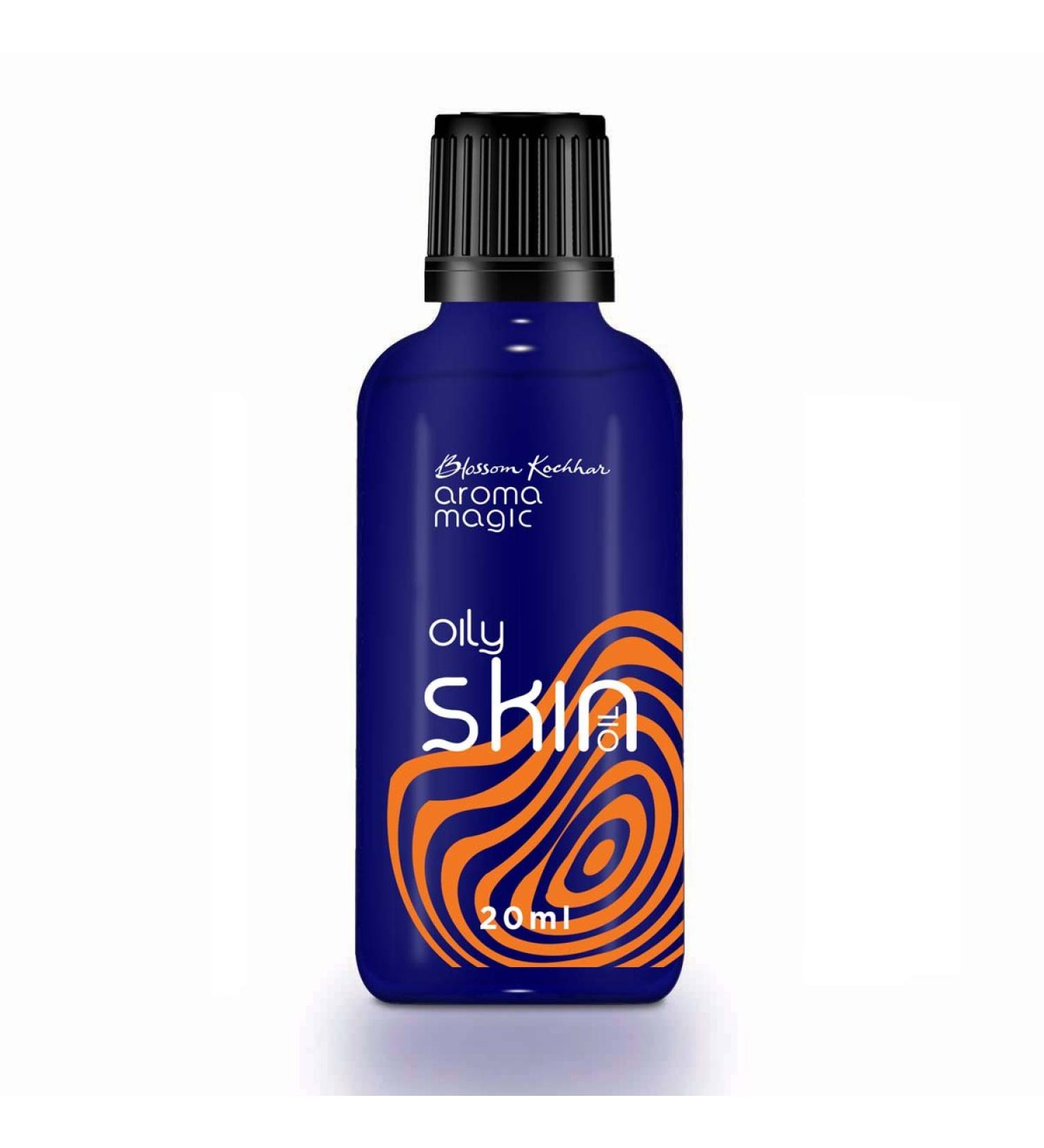 Aroma Magic Oily Skin Oil | Face Oil with Witch Hazel Extract & Grapeseed Oil | Facial Moisturizer for Acne Prone Skin | 0.68 Fl Oz (20ml)