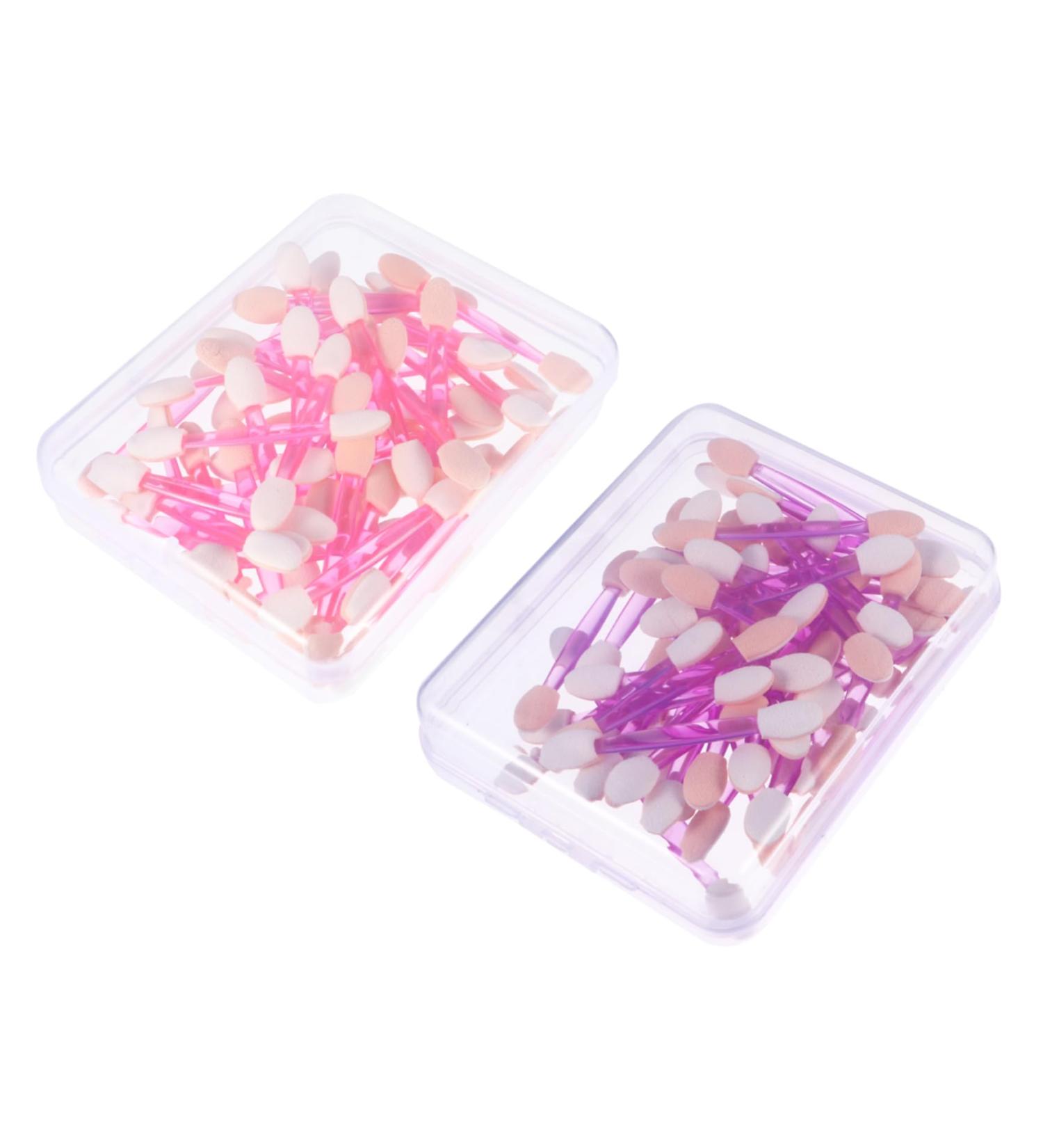 HAPINARY 100pcs Double Ended Eyeshadow Brush Makeup Sponge Makeup Eyeshadow Makeup Brush Plastic - Buy Online on SooperMarket.com