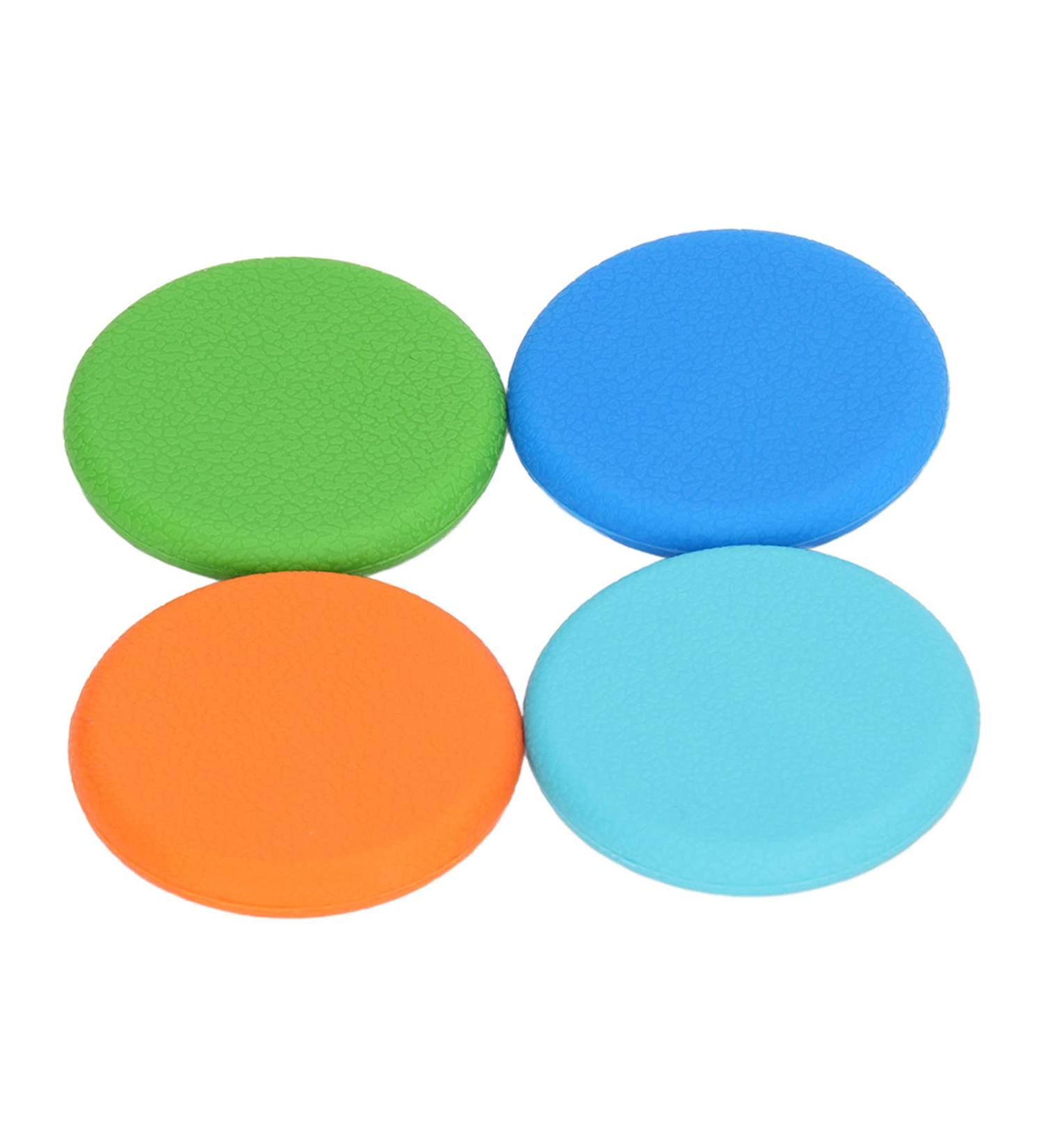 4PC Infant Tooth Toys - Soothing Silicone Chewing Rings for Gums | Sensory Caustle Bright Colors - Baby Teething Relief - Buy Online on SooperMarket.com