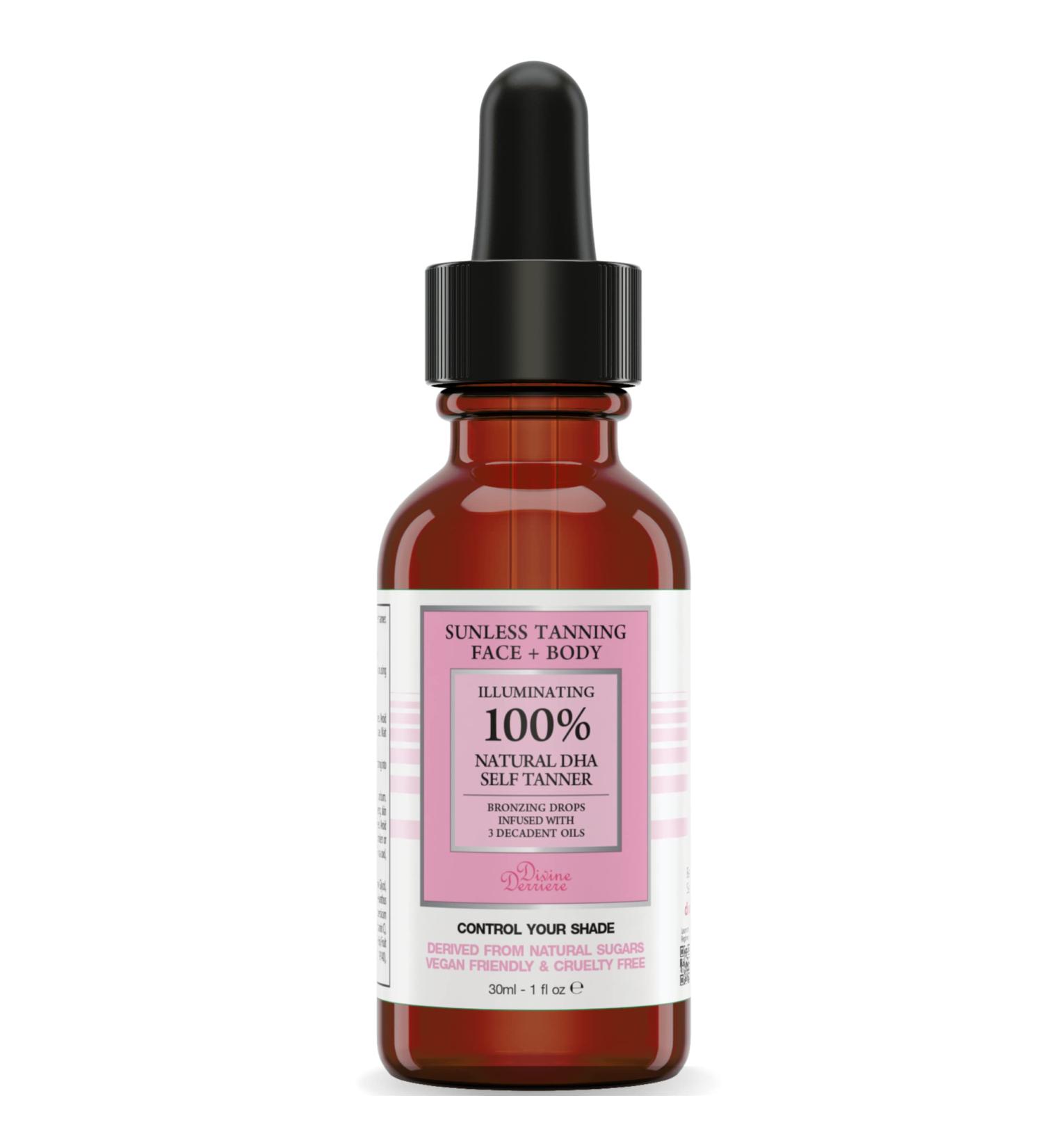 Divine Derriere Self Tanner Tanning Drops - Customizable Gradual Glow Sunless Tan for Natural Look - Buy Online on SooperMarket.com