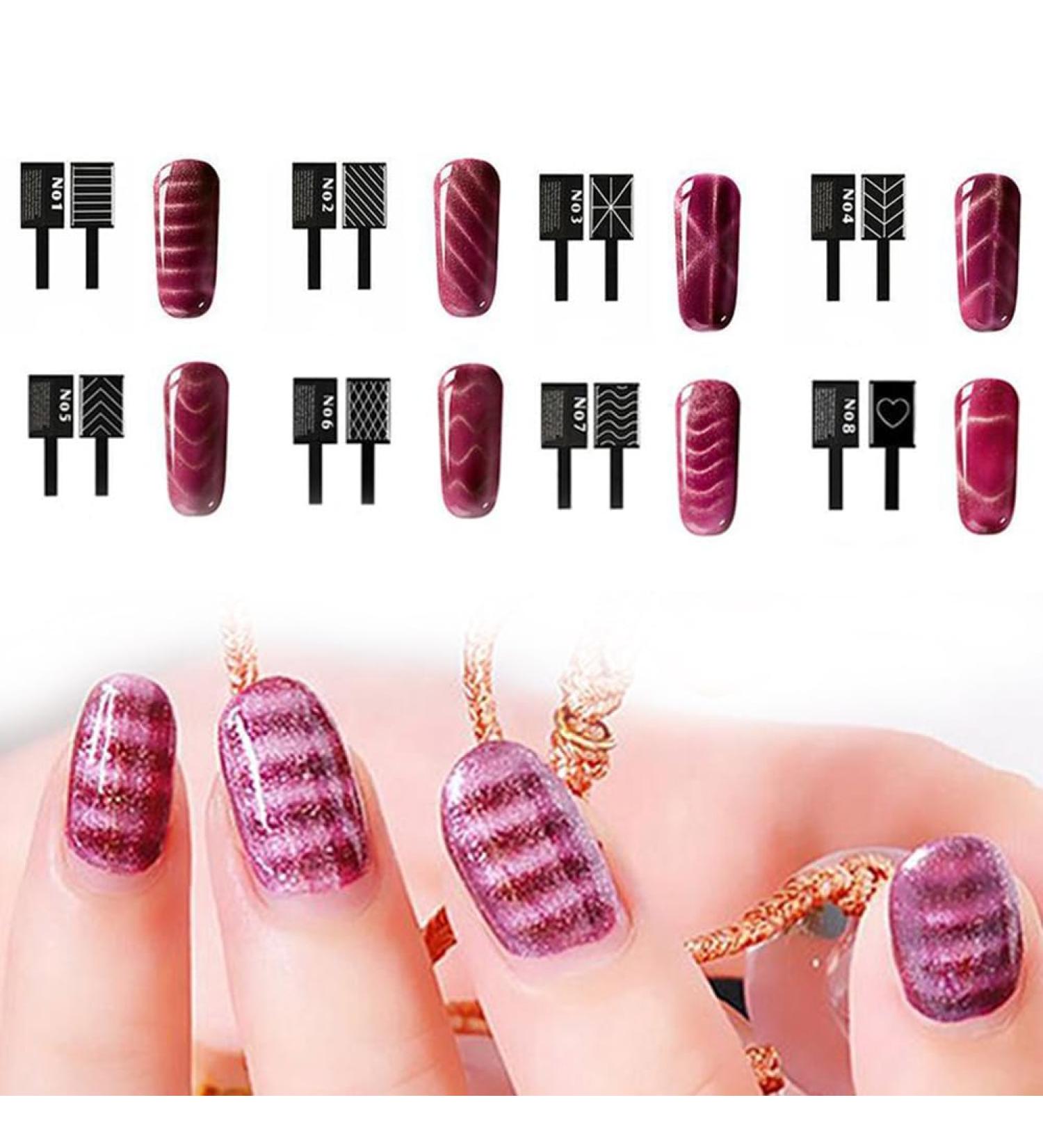 Dekaim 9Pcs Cat Eye Magnetic Nail Polish Set - 3D LED UV Gel Art Tools for Stunning Manicures - International Shipping - Buy Online on SooperMarket.com