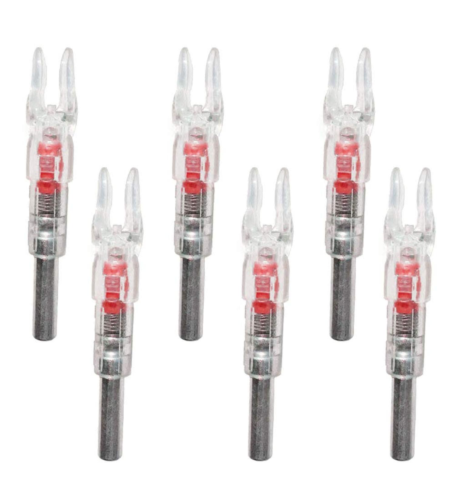 GUGA 6Pcs Lighted Nocks for .244 /6.2mm Arrows - Automatic Red LED - Shooting Activation - Buy Online on SooperMarket.com