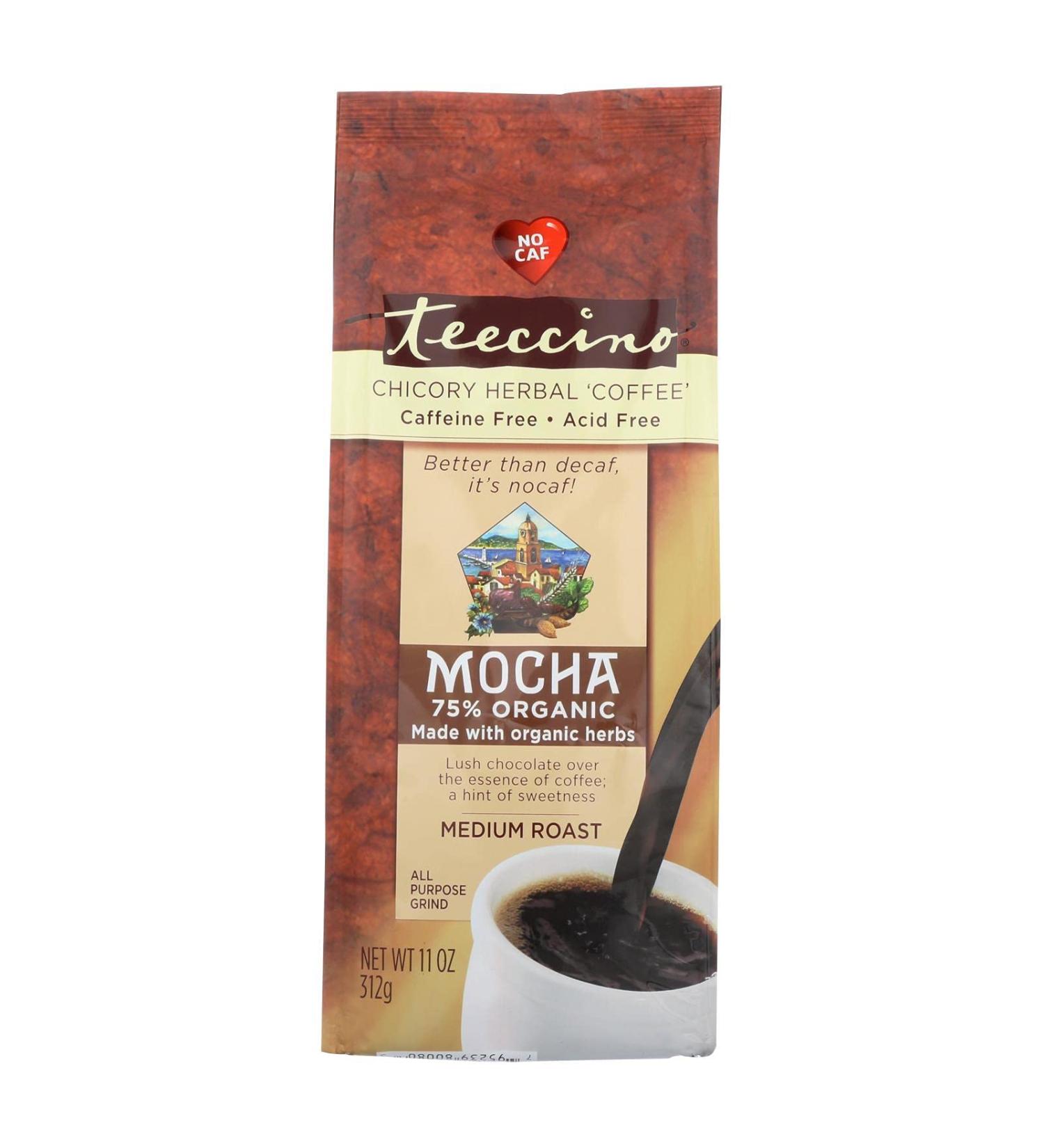 Teeccino Mocha Chicory Herbal Coffee - Caffeine Free Medium Roast, 11 oz - Buy Online on SooperMarket.com
