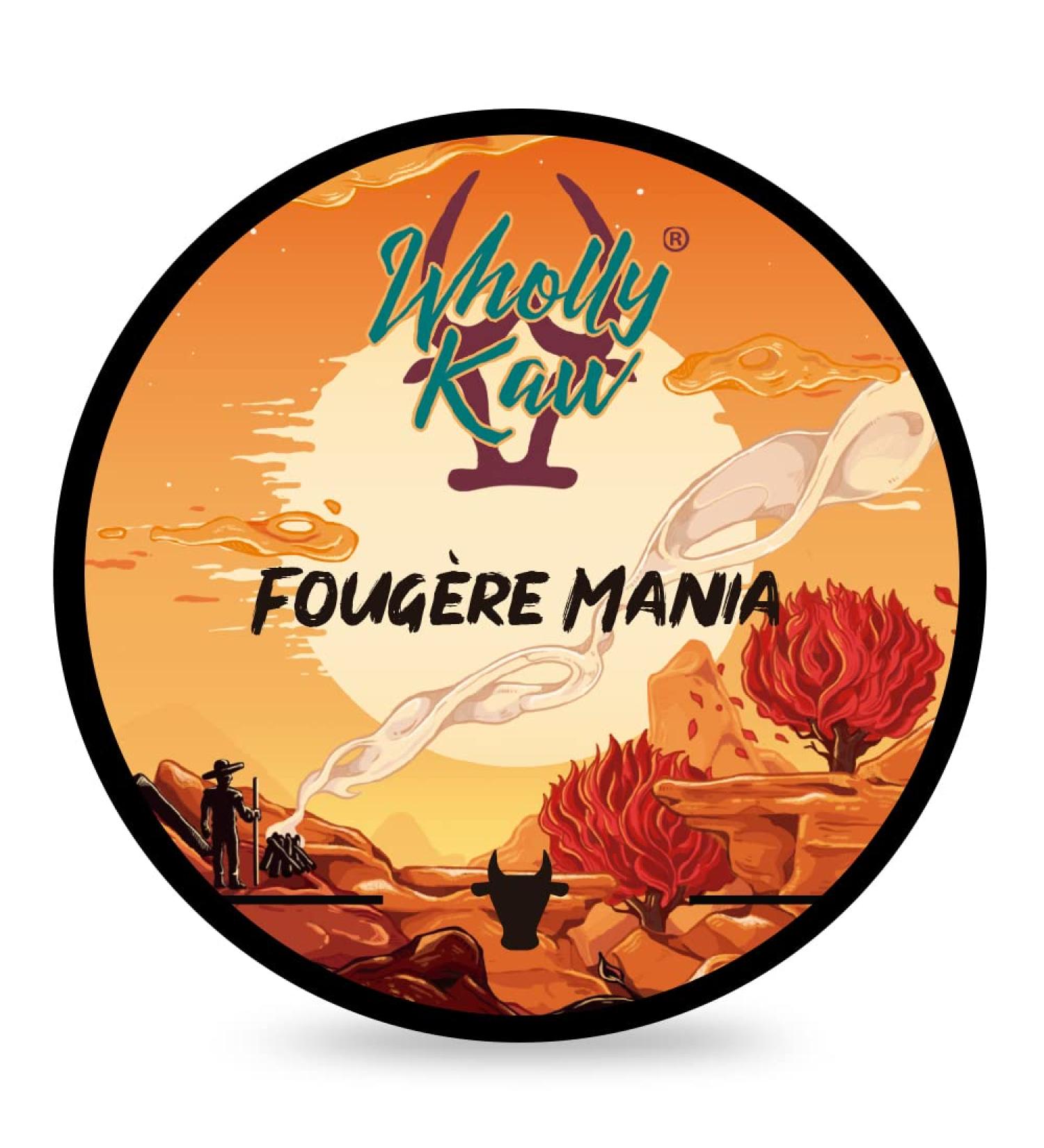 Foug re Mania Tallow Shaving Soap. Enriched with Donkey Milk Water Buffalo Milk Whey Proteins Omega 3 Omega 6 Hops Extract. Neroli Lavender Amber Oakmoss Coumarin Tonka Bean Musk Labdanum