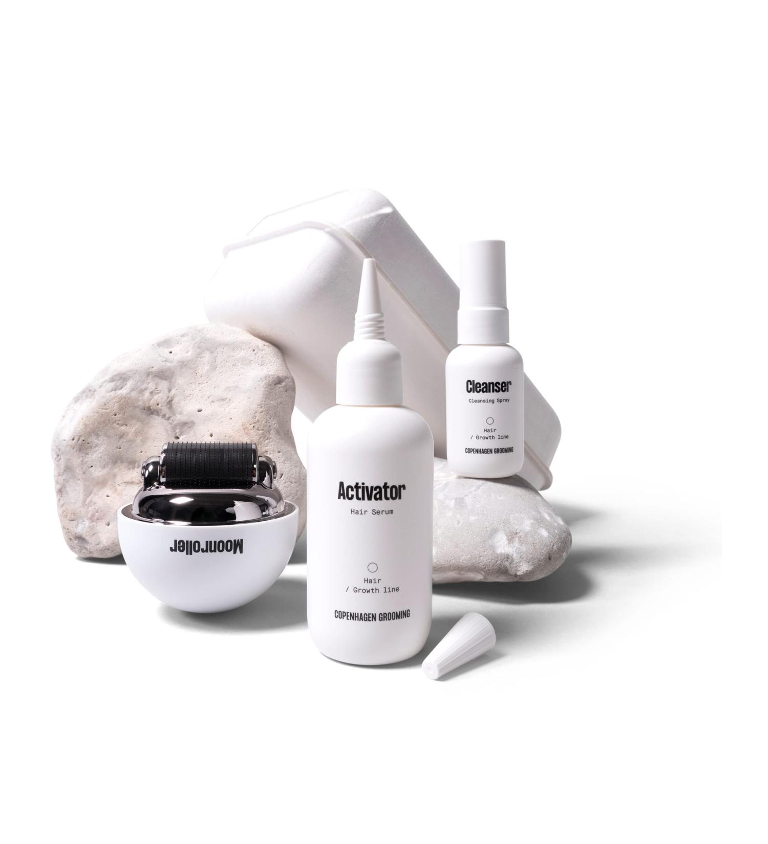 Hair Growth Kit - Activator Serum & Moonroller Follicle Stimulator | 50-Day Supply for Fuller Hair - Buy Online on SooperMarket.com