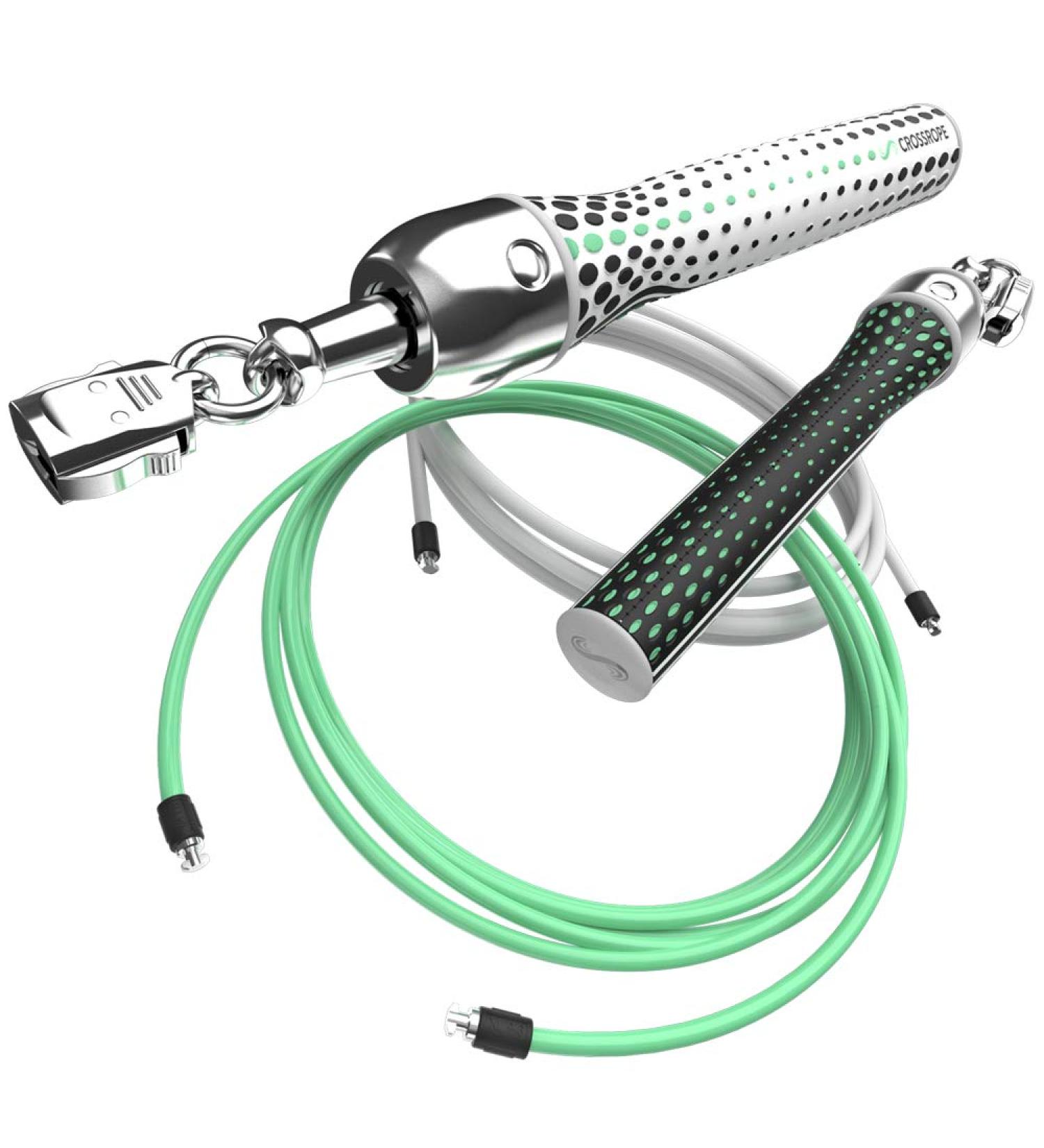 Crossrope Get Lean Set - Weighted Jump Rope Bundle for Women - 1/4 LB and 1/2 LB Ropes - Slim Handles - 8'6 Length - Ideal for User Height 5'5 to 5'9.5 - Buy Online on SooperMarket.com