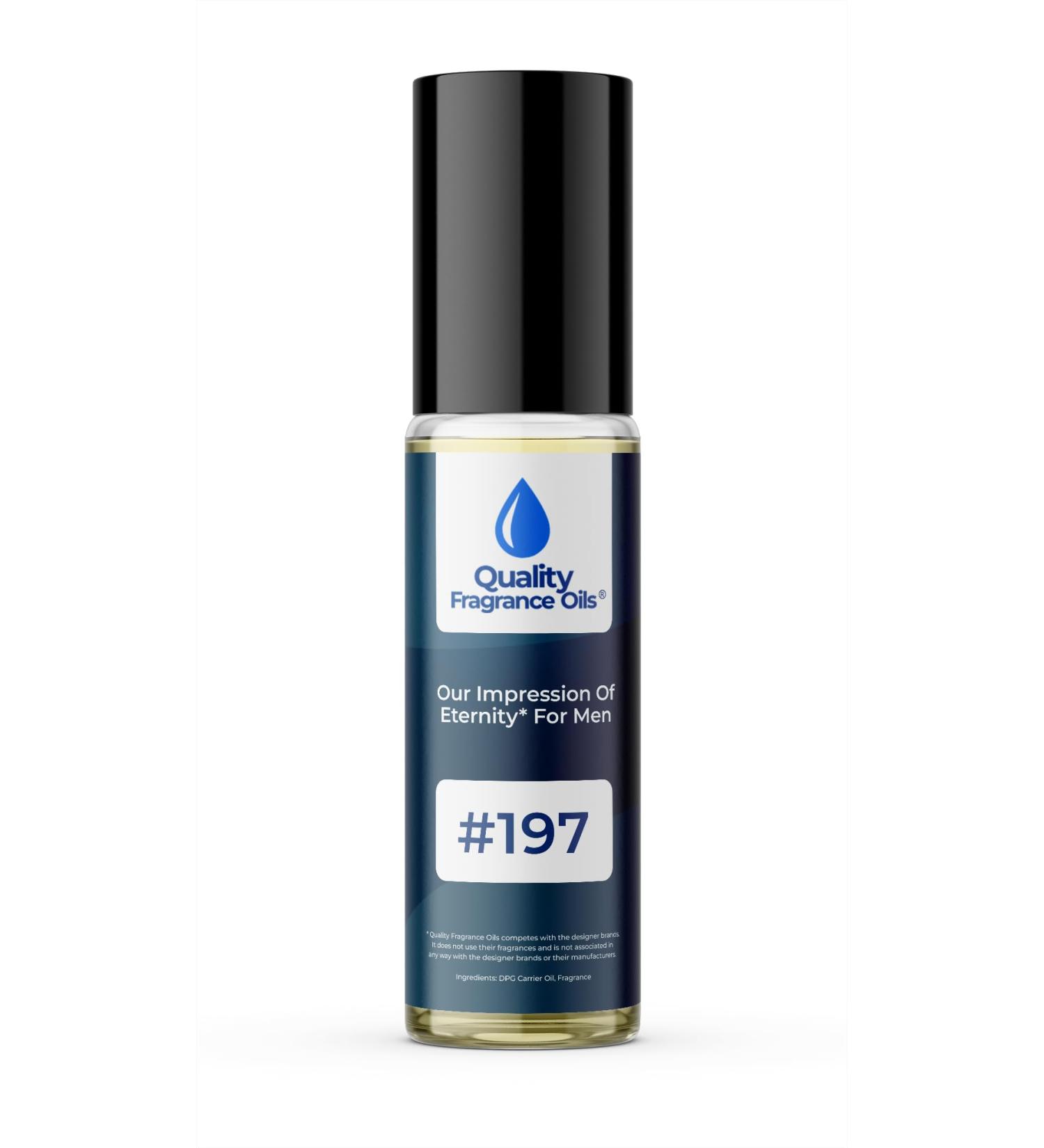 Quality Fragrance Oils' Impression #197 Inspired by Eternity for Men (10ml Roll On) Eternity for Men Impression #197 0.34 Fl Oz (Pack of 1)