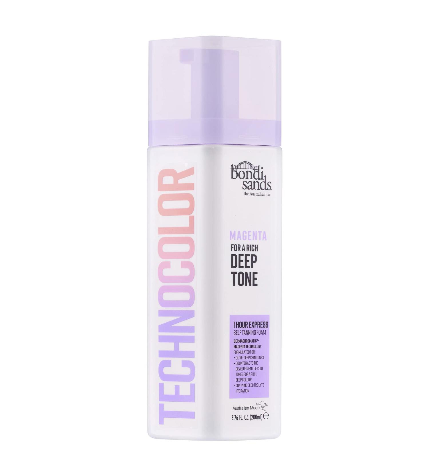 Bondi Sands Technocolor 1-Hour Express Magenta Self-Tanning Foam - Fast-Acting Streak-Free Tan for Natural Glow (200ml) - Buy Online on SooperMarket.com