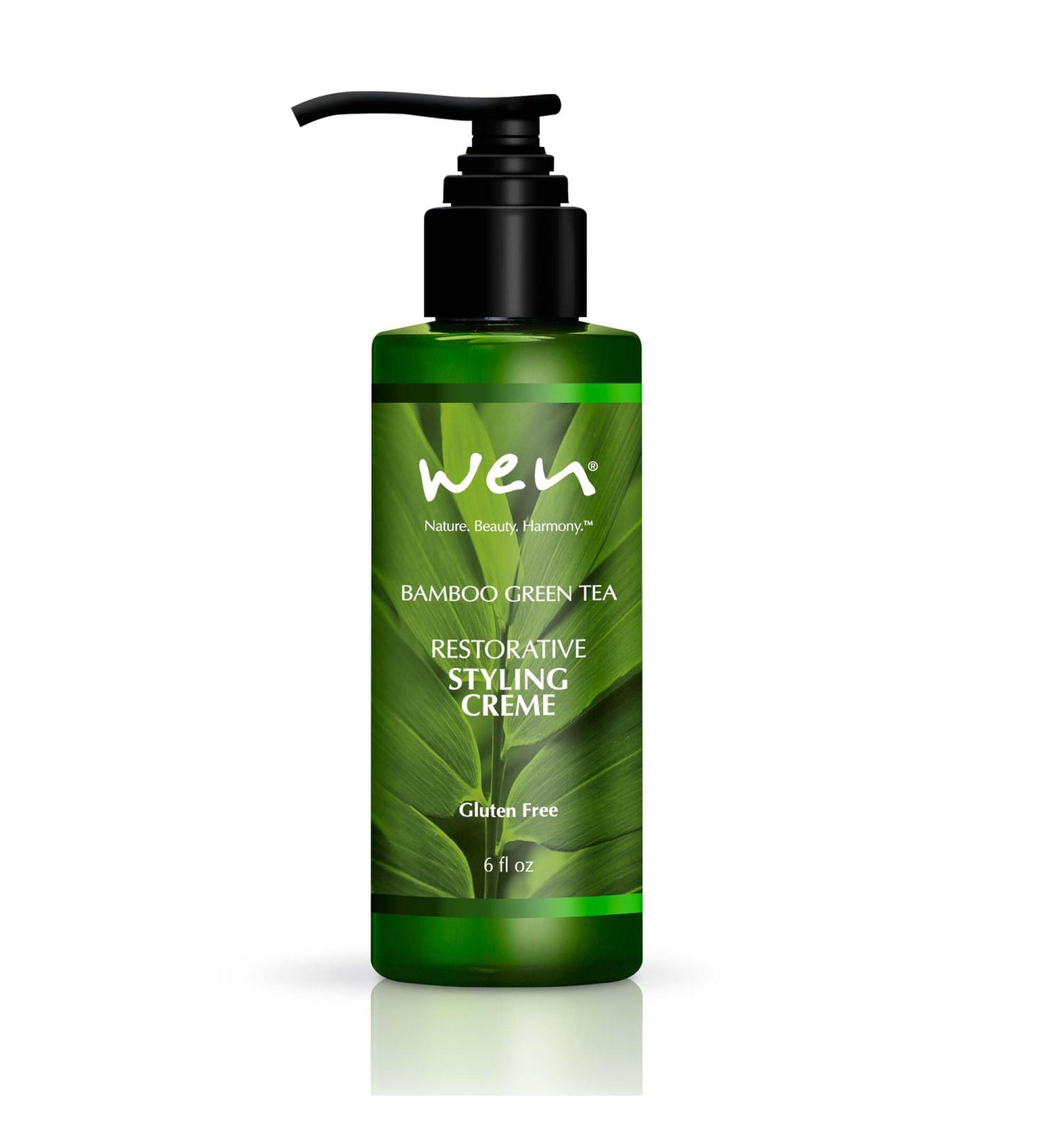 WEN by Chaz Dean Bamboo Green Tea Restorative Styling Cream - Anti-Frizz Hair Cream for Men & Women | Frizz Control & Finishing Cream - 6 Fl Oz - Buy Online on SooperMarket.com