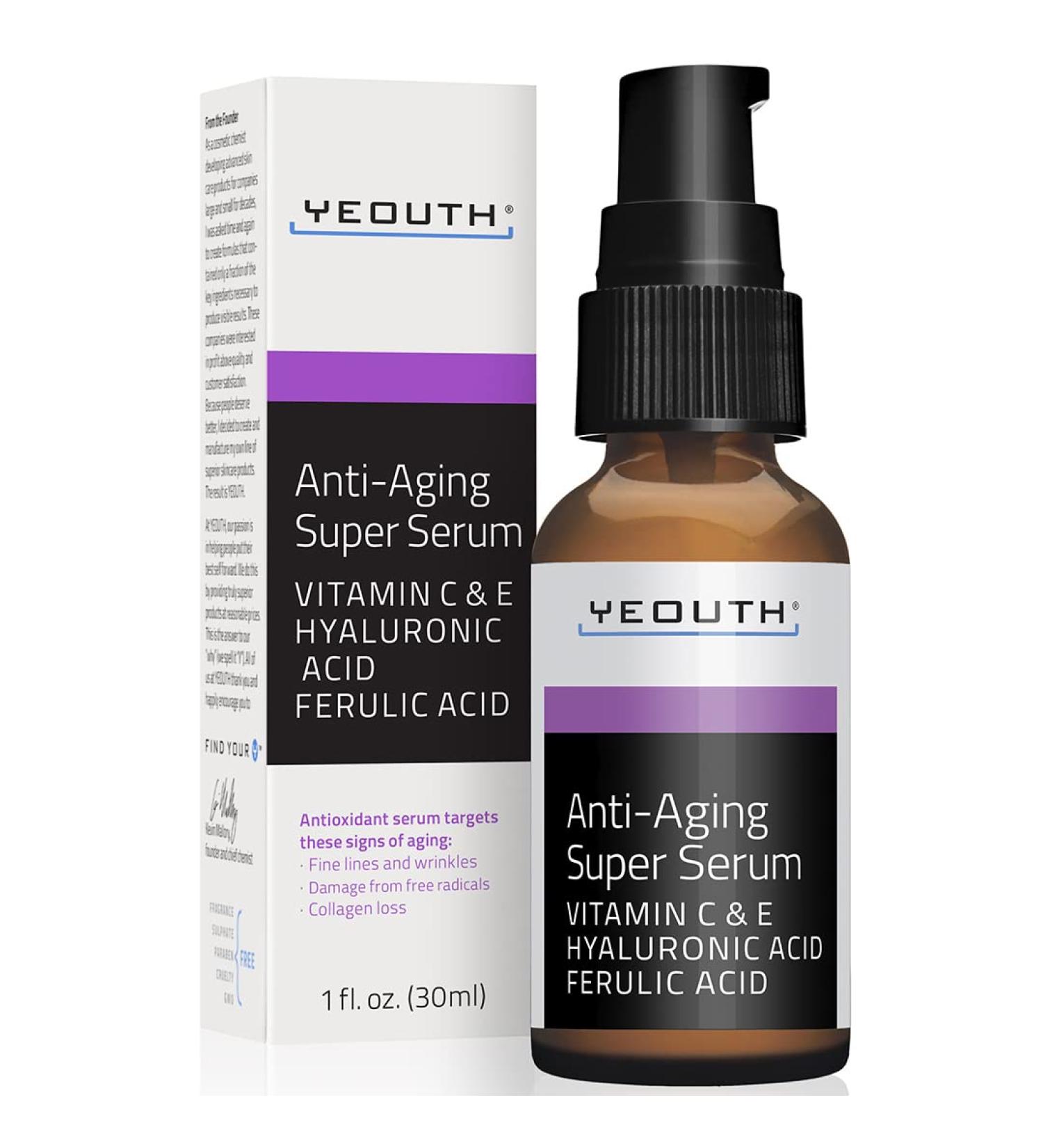 Yeouth Anti-Aging Super Serum - 1 fl oz (30 ml) | Youthful Skin Solution - Buy Online on SooperMarket.com