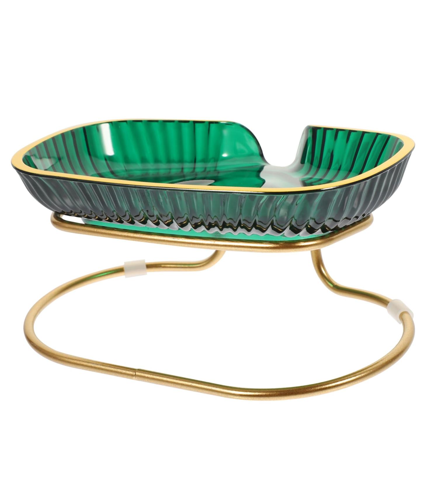 Light Luxury Soap Holder Pc Desk Toiletries Green 15X10X7CM - Buy Online on SooperMarket.com
