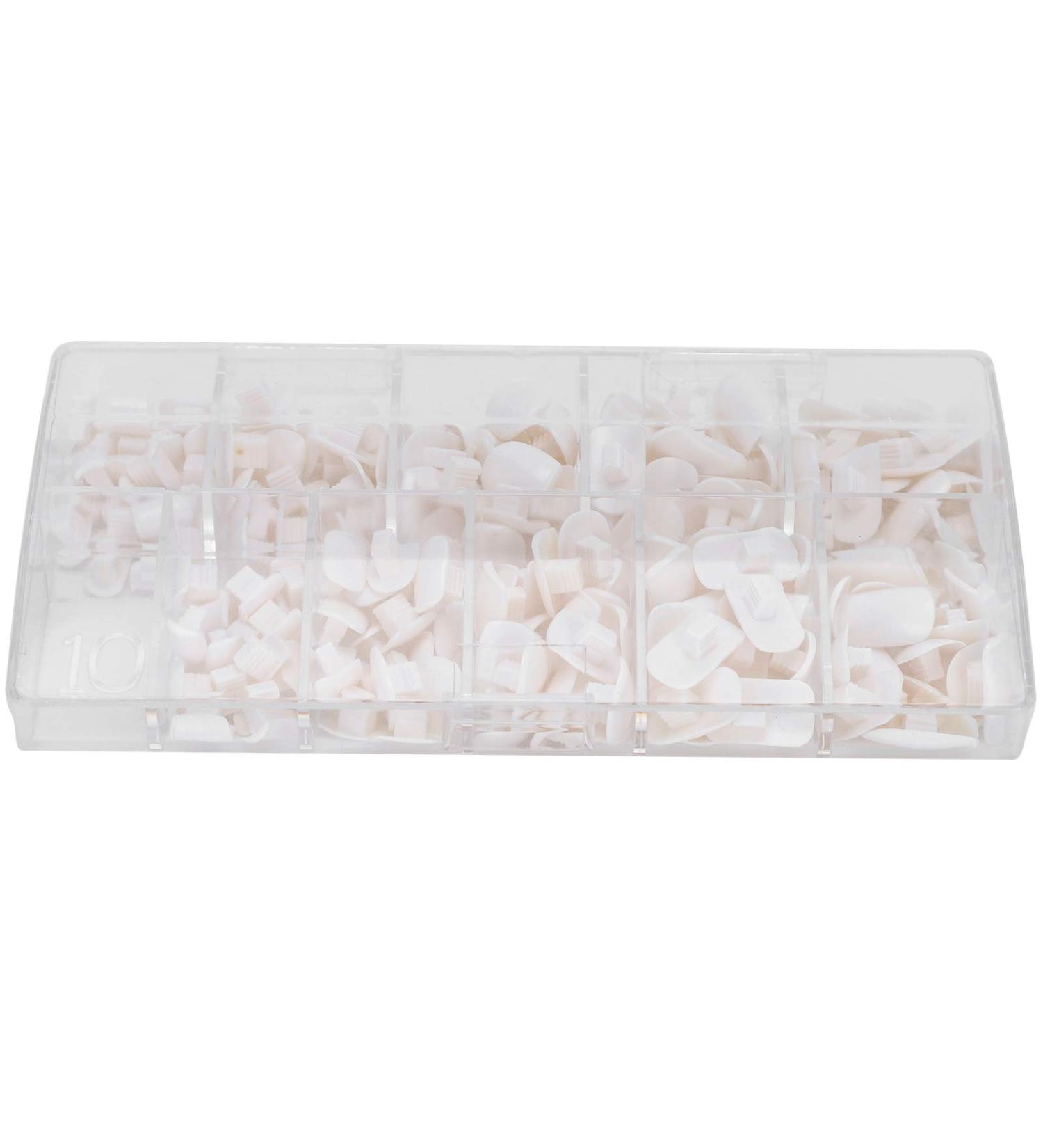 200 Pieces White Nail Tips for Practice & Training | DIY False Fake Nail Manicure Tools for Beginners - Buy Online on SooperMarket.com