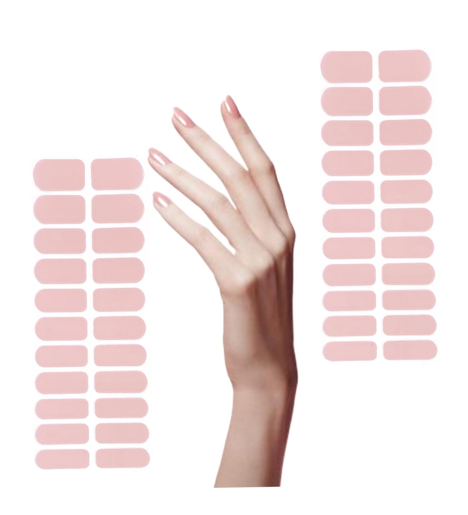 44PCS Gel Nail Stickers Light Colour Gel Nail Strips Long Lasting Nail Polish Strips Self Adhesive Sticker Nails Full Cover Nail Stickers for Women Girls - Buy Online on SooperMarket.com