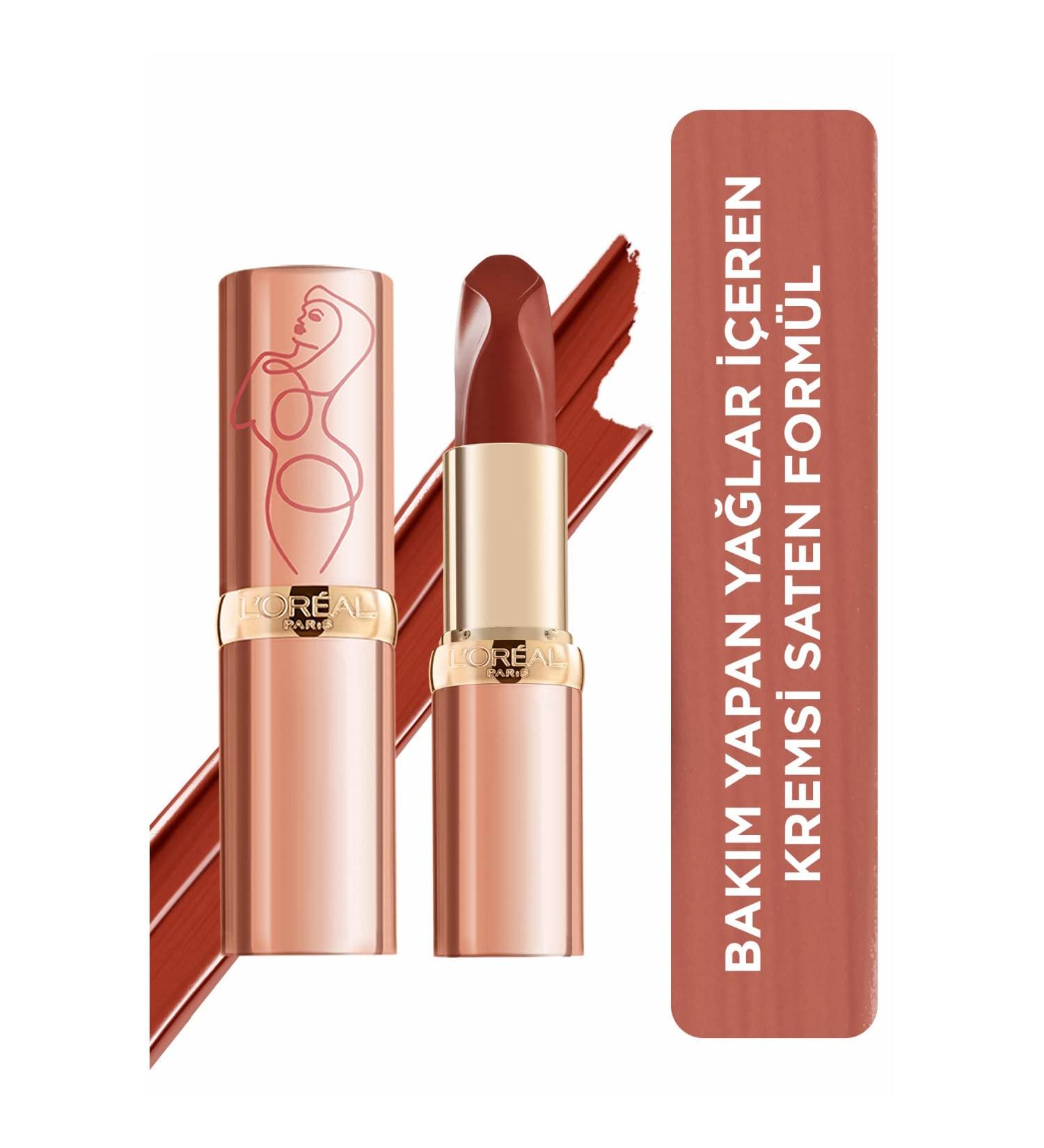 L'Or al Paris Color Riche Satin Smooth Lipstick Moisturising Pure Pigment Lip Colour With Omega 3 & Vitamin E 182 Extreme 182 EXTREME 1 count (Pack of 1) - Buy Online on SooperMarket.com