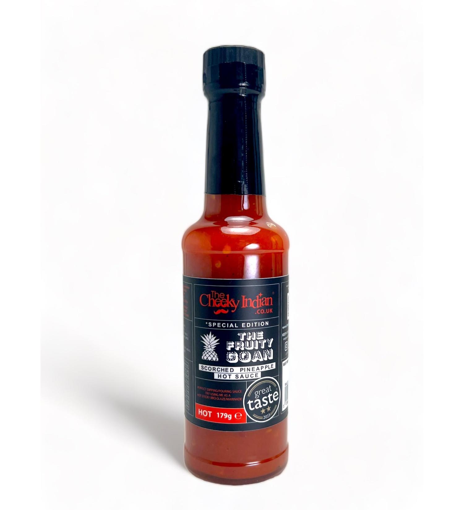The Cheeky Indian Fruity Goan Hot & Sweet Indian Style Sauce Tropical Golden Pineapple Sweetness with Tangy Caramelised Juices Made With Fresh & Quality Ingredients in Small Batches in UK 179g The Fruity Goan - Buy Online on SooperMarket.com