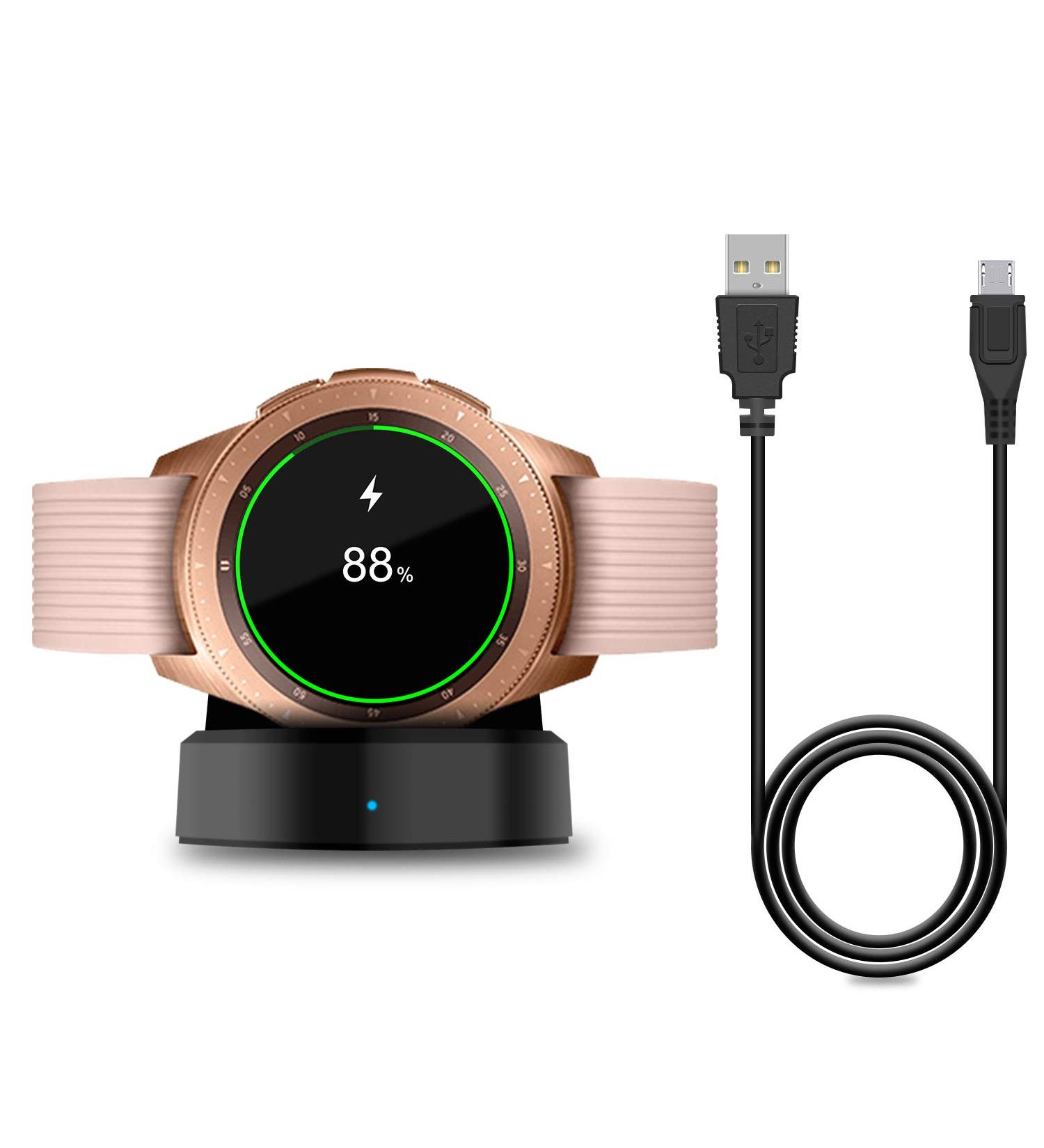 Charger Compatible with Samsung Galaxy Watch 42mm/46mm  Upgraded Charging Cradle Dock for Samsung Galaxy Watch SM-R800/R810/R815 Smart Watch Charger (Not for Active)  Black - Buy Online on SooperMarket.com