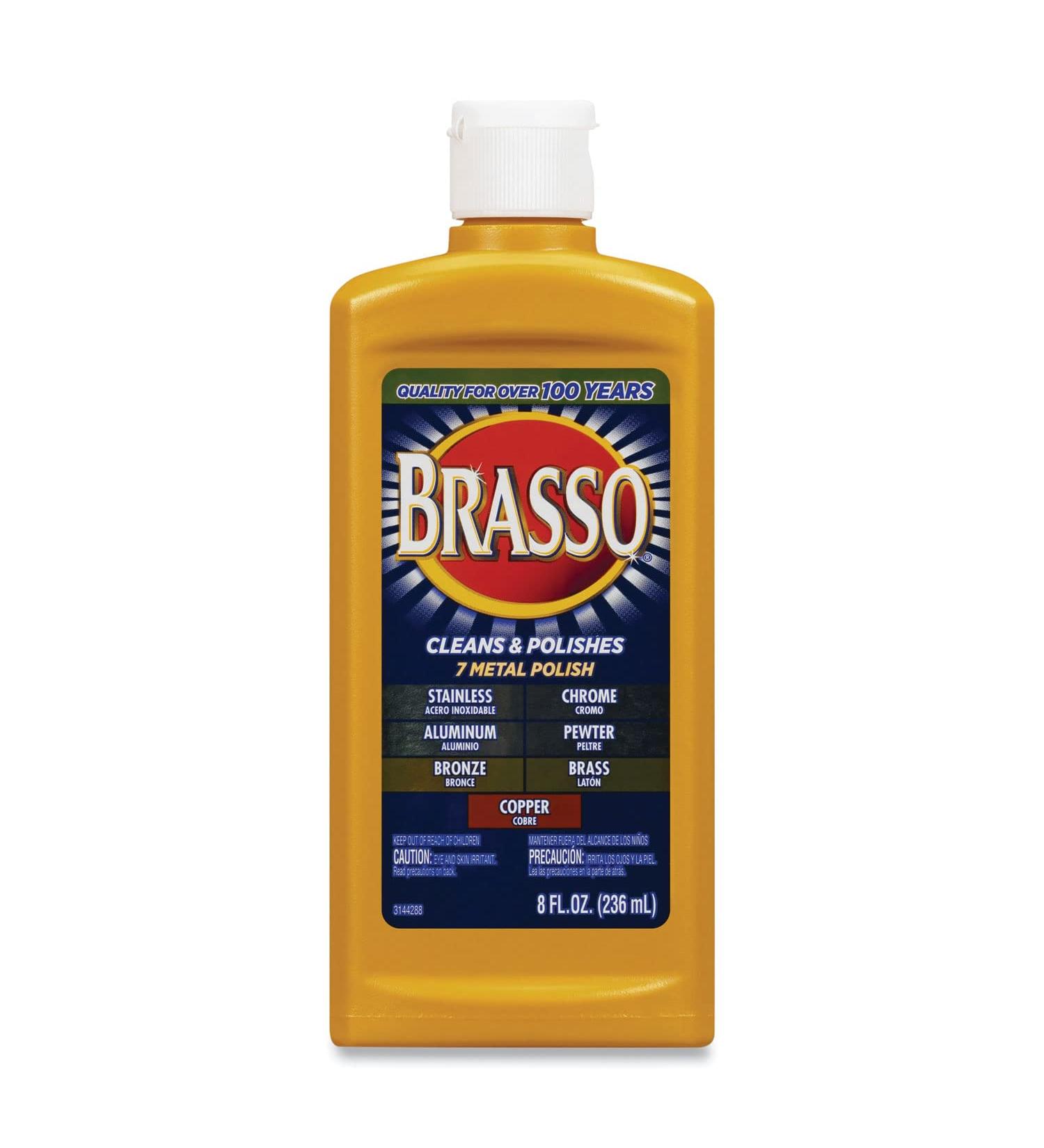BRASSO 89334 Metal Surface Polish - 8 oz Bottle | Best International Shipping | Shine & Protect All Metals - Buy Online on SooperMarket.com