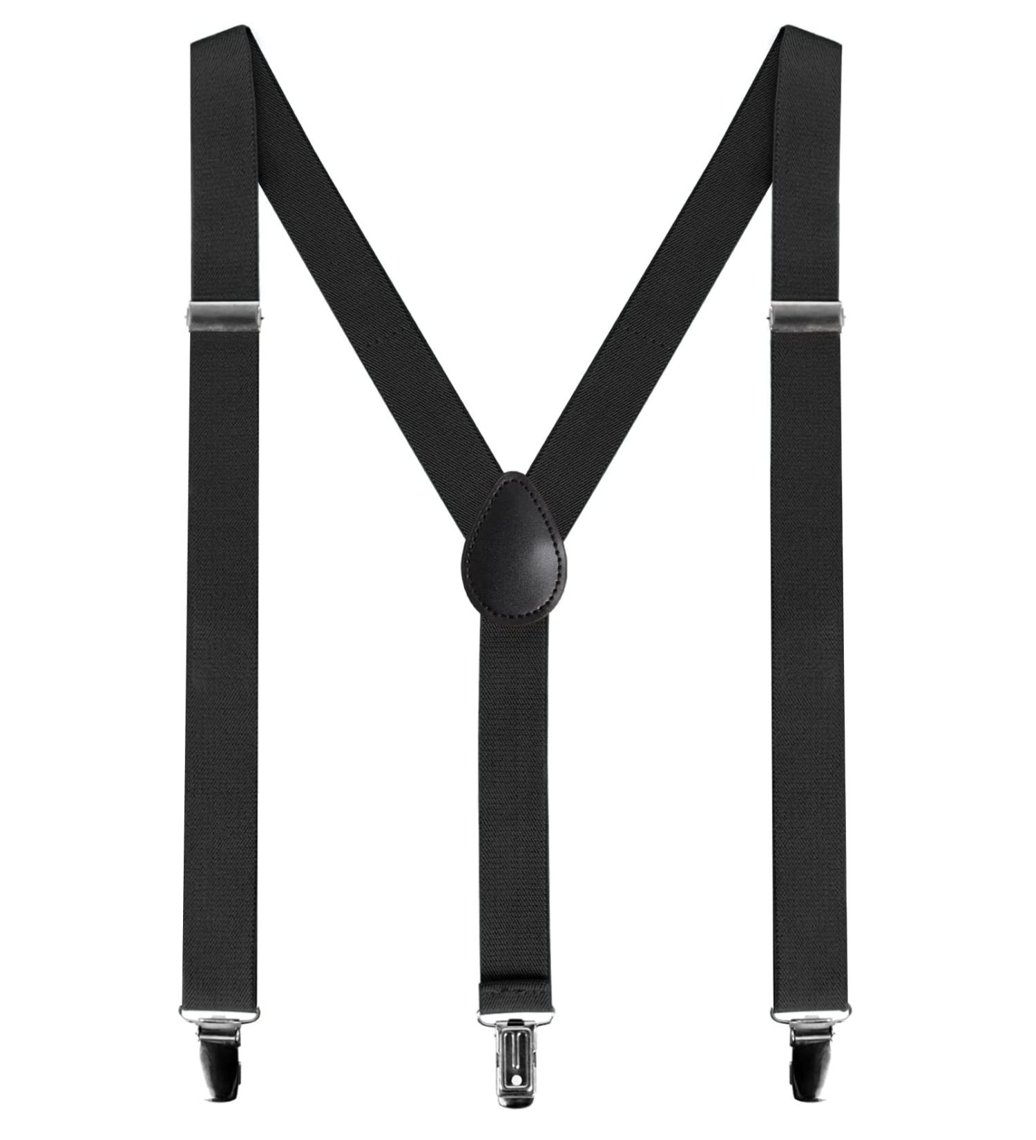 Buy Aonat Heavy Duty Men's Braces Durable Elastic Y-Form Adjustable Extra Strong Clips Fits All Sizes Black 2.5 cm Wide - Buy Online on SooperMarket.com