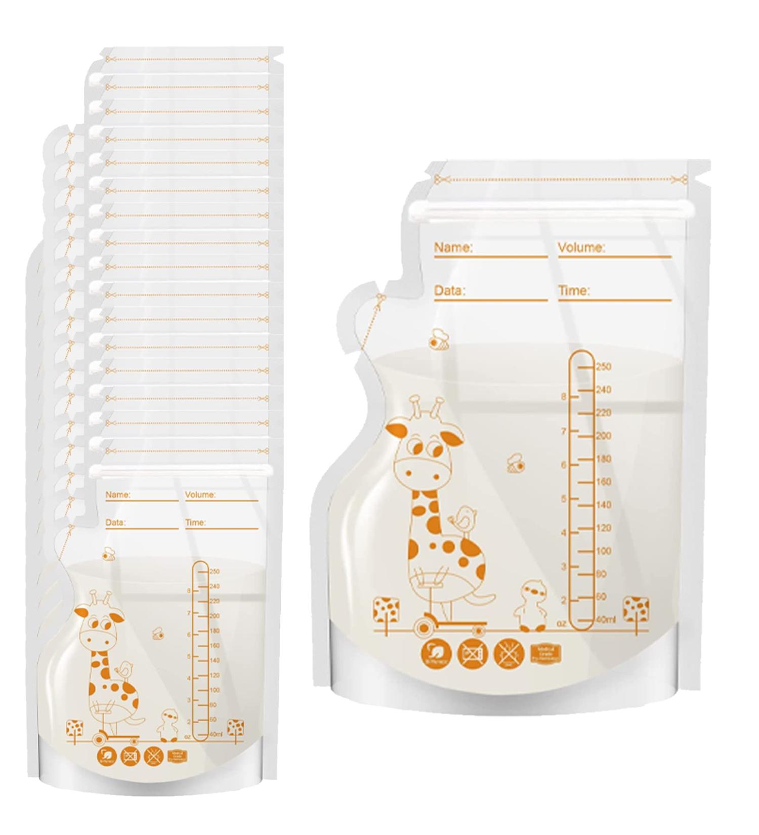 40 Sterile Milk Storage Bags - BPA-Free 250ml Breast Milk Bags Space-Saving & Dust-Free | Perfect for Moms - Buy Online on SooperMarket.com