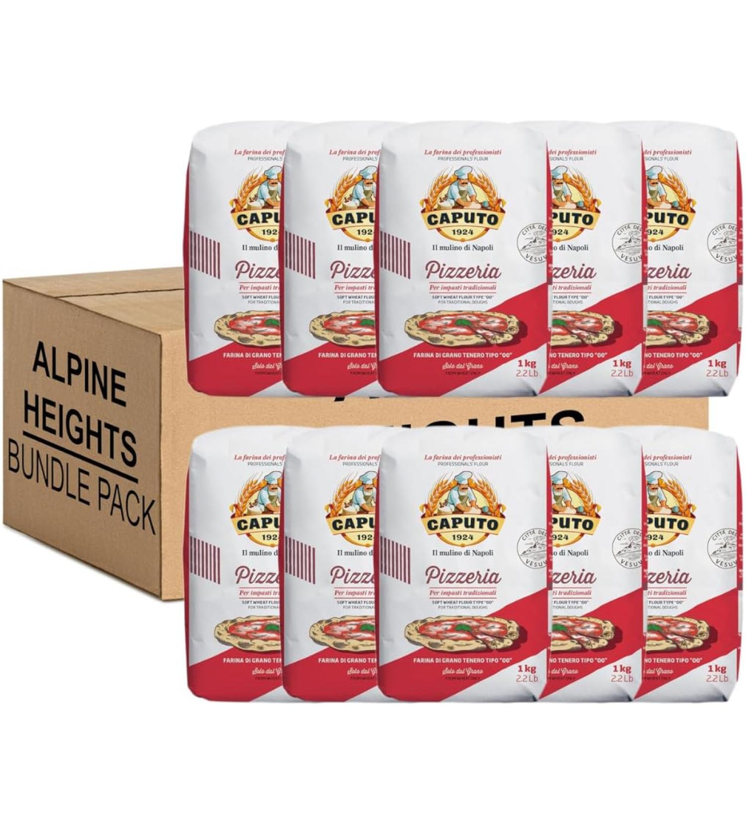 Alpine Heights Bundle Pack - Caputo Pizzeria Flour Premium Italian Type '00' Flour 1kg - Pack of 10 - Buy Online on SooperMarket.com