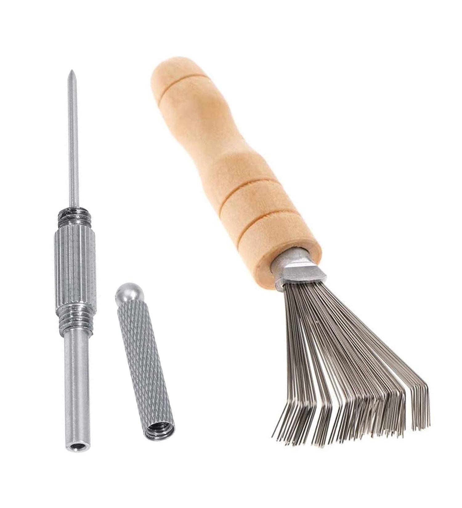 BEADNOVA Kenzan Needle Straightener & Brush Ikebana Tool Set for Floral Arrangements - Buy Online on SooperMarket.com