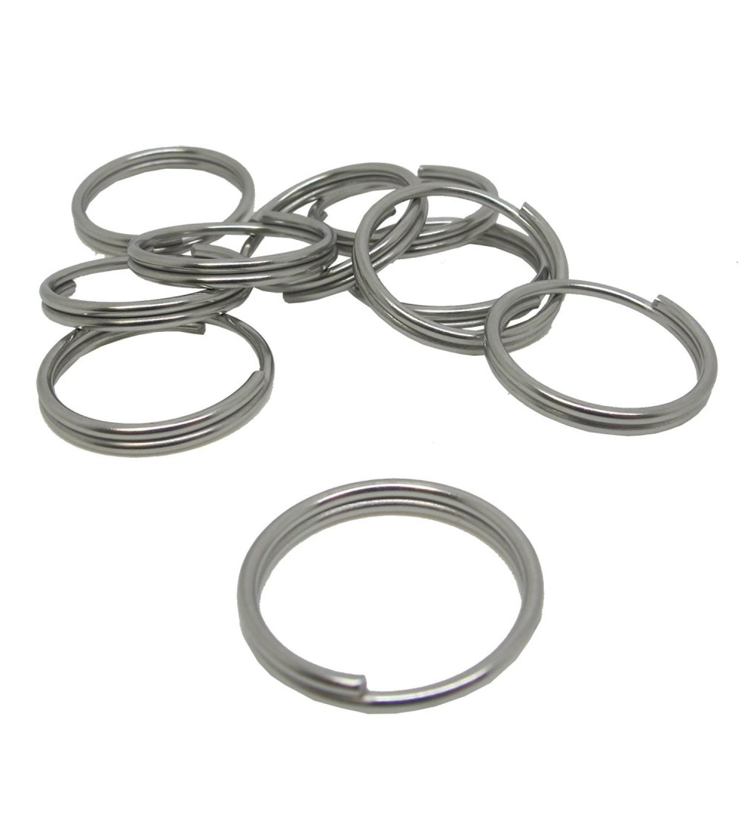 Scuba Diving 24mm Stainless Steel 1.6mm Split Ring for BCD attachment 10pc
