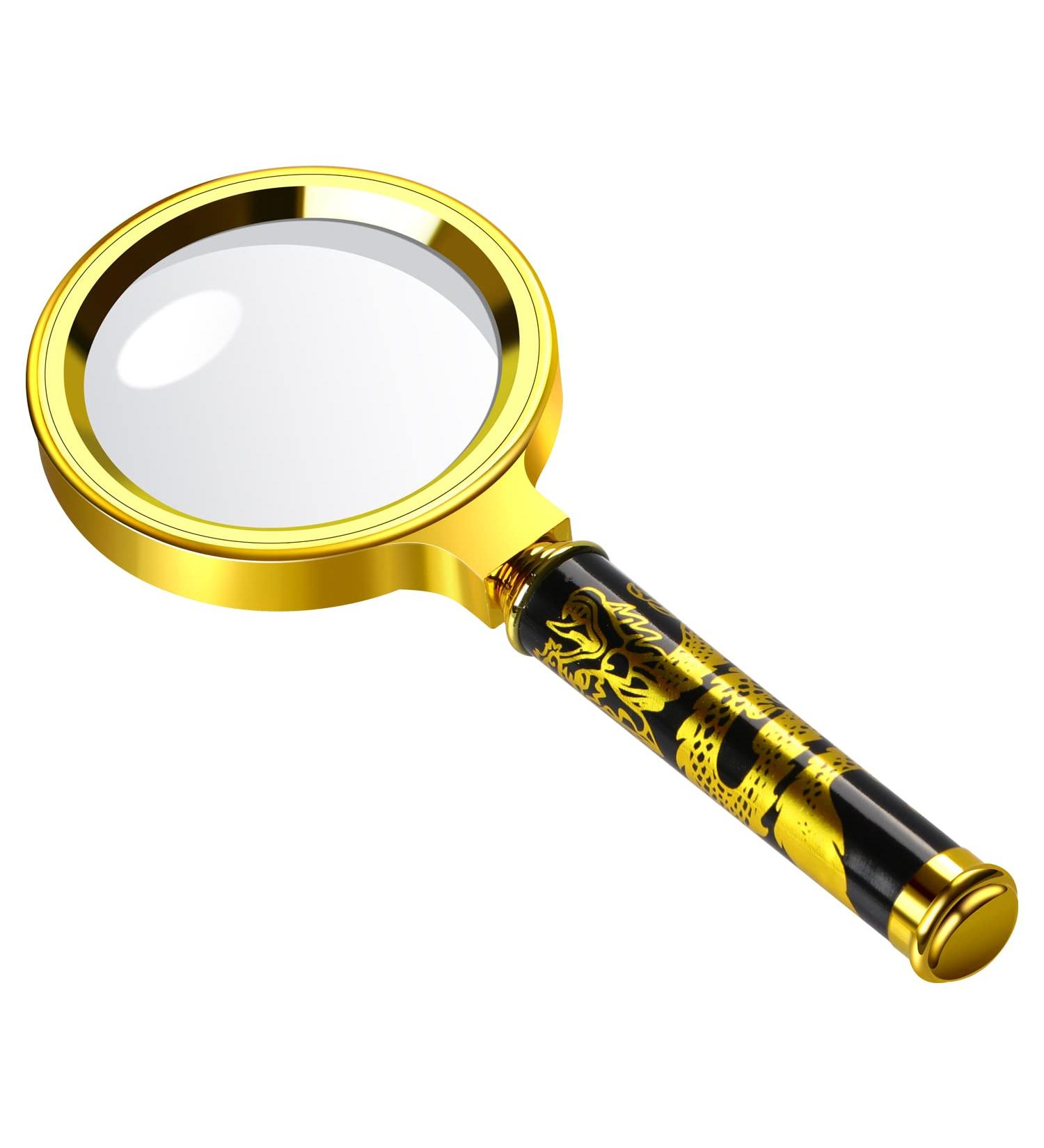 Magnifying Glass 10X Handheld Magnifying Glasses Reading Magnifier 60mm Real Lens Glass Magnifying for Seniors Reading Hobbies and Science - Buy Online on SooperMarket.com