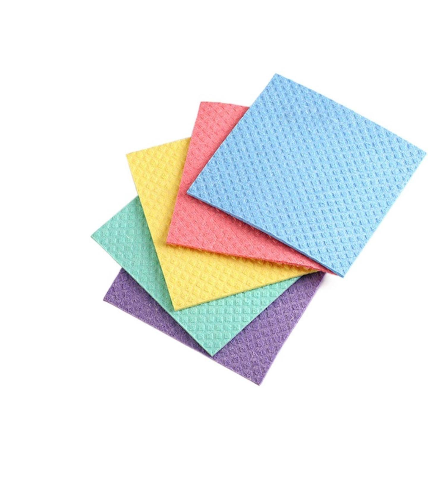 Cellulose Sponge Kitchen Absorbent Dish-Washing Sponge scouring pad Kitchen Cleaning Supplies rag Dish Towel Environmentally Friendly and Reusable Purple - Buy Online on SooperMarket.com