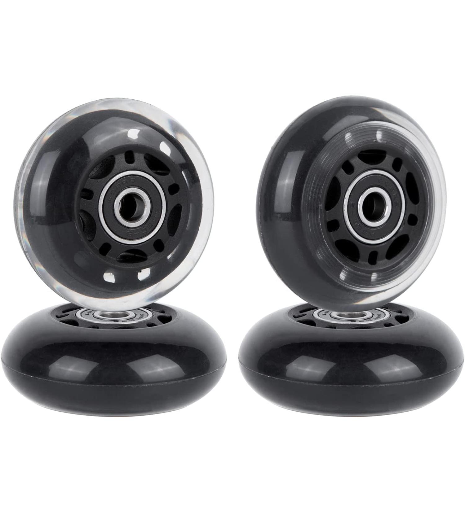 AOWESM 64mm Inline Skate Wheels w/ABEC-9 Bearings - 4 Pack Black | Roller Skates, Pelican Storm Case, Roller Board Bag, Luggage Suitcase, Water Rower Seat, Lathe Rest - Buy Online on SooperMarket.com