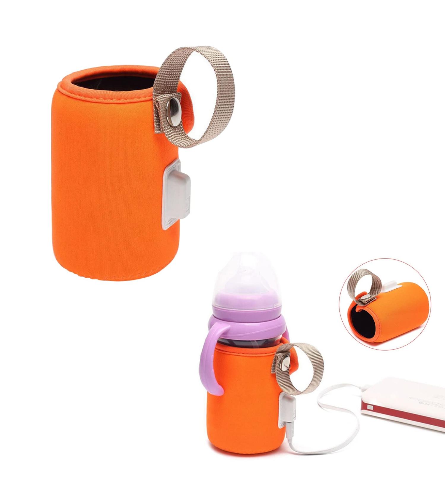 Jiakalamo USB Baby Bottle Warmer - Portable Car Travel Milk Heater for Night Feeding and Outings - Orange - Buy Online on SooperMarket.com